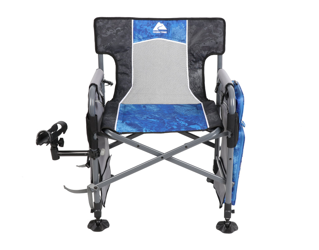 Ozark Trail Camping Director Fishing Chair, Blue, Adult