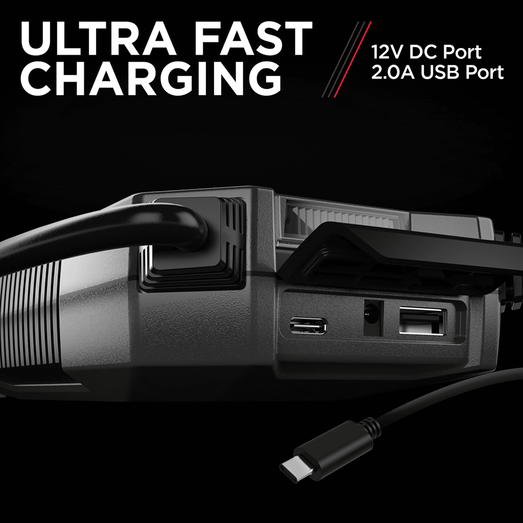 Schumacher 2500A Rugged Jump Starter and Portable Power Pack 12V DC car charger