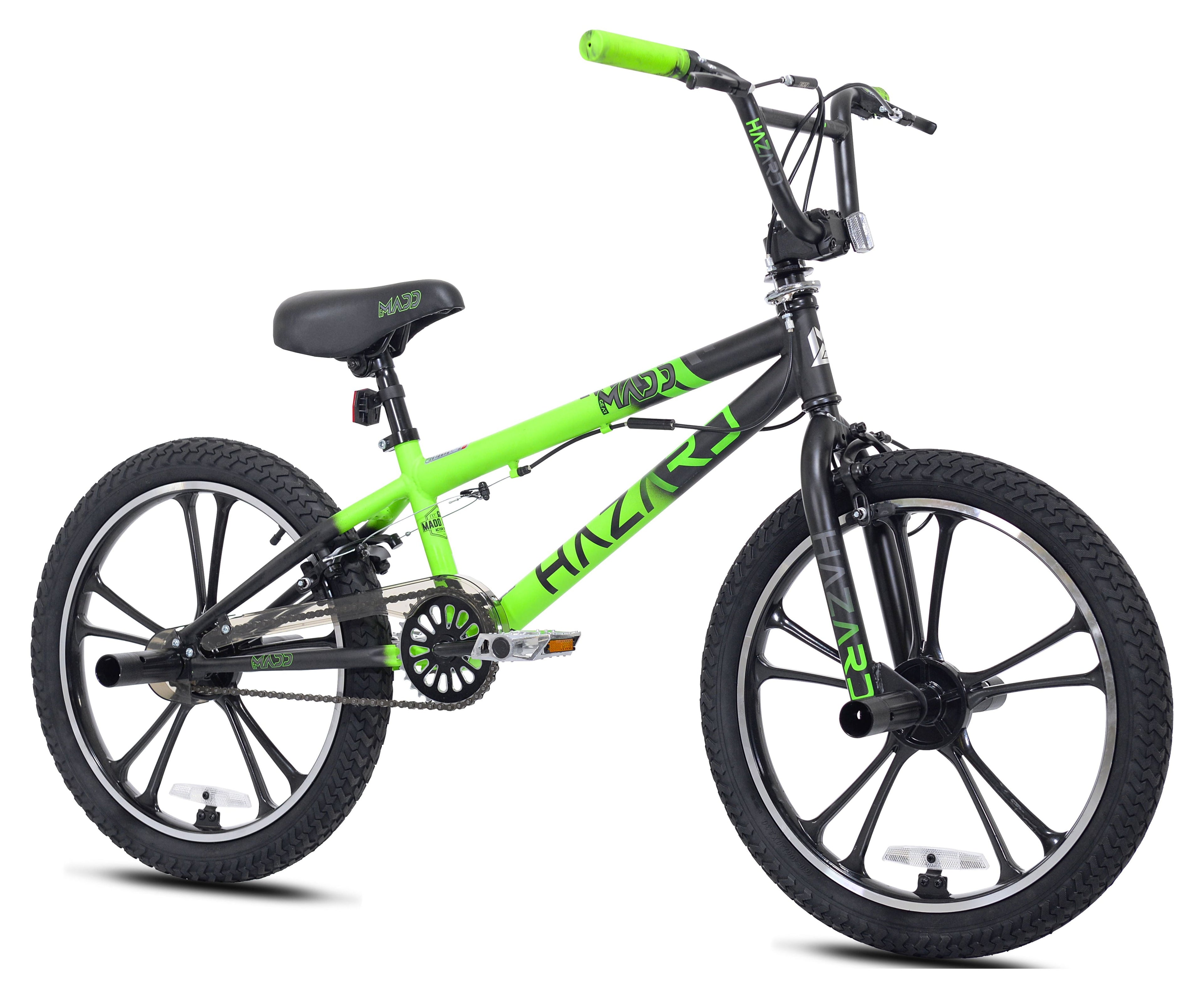 Kent Bicycle Maddgear 20" Hazard Mag Wheel Boy's BMX Child Bike, Green and Black