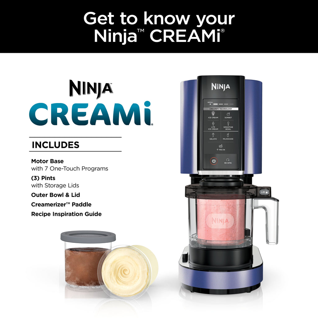 Ninja™ CREAMi™, Ice Cream Maker, 7 One-Touch Programs, Blue - NC301NV