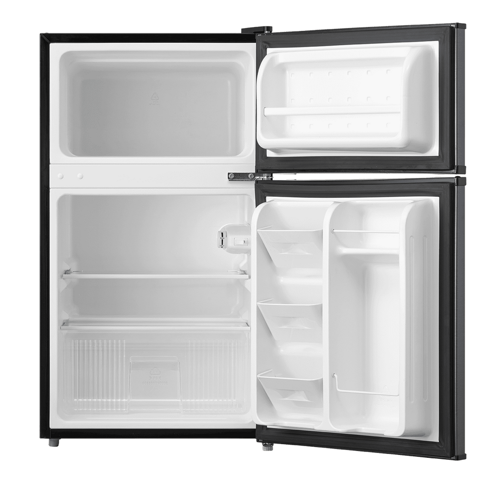 Arctic King 3.2 Cu ft Two Door Mini Fridge with Freezer, Stainless Steel, E-Star, ARM32D5ASL