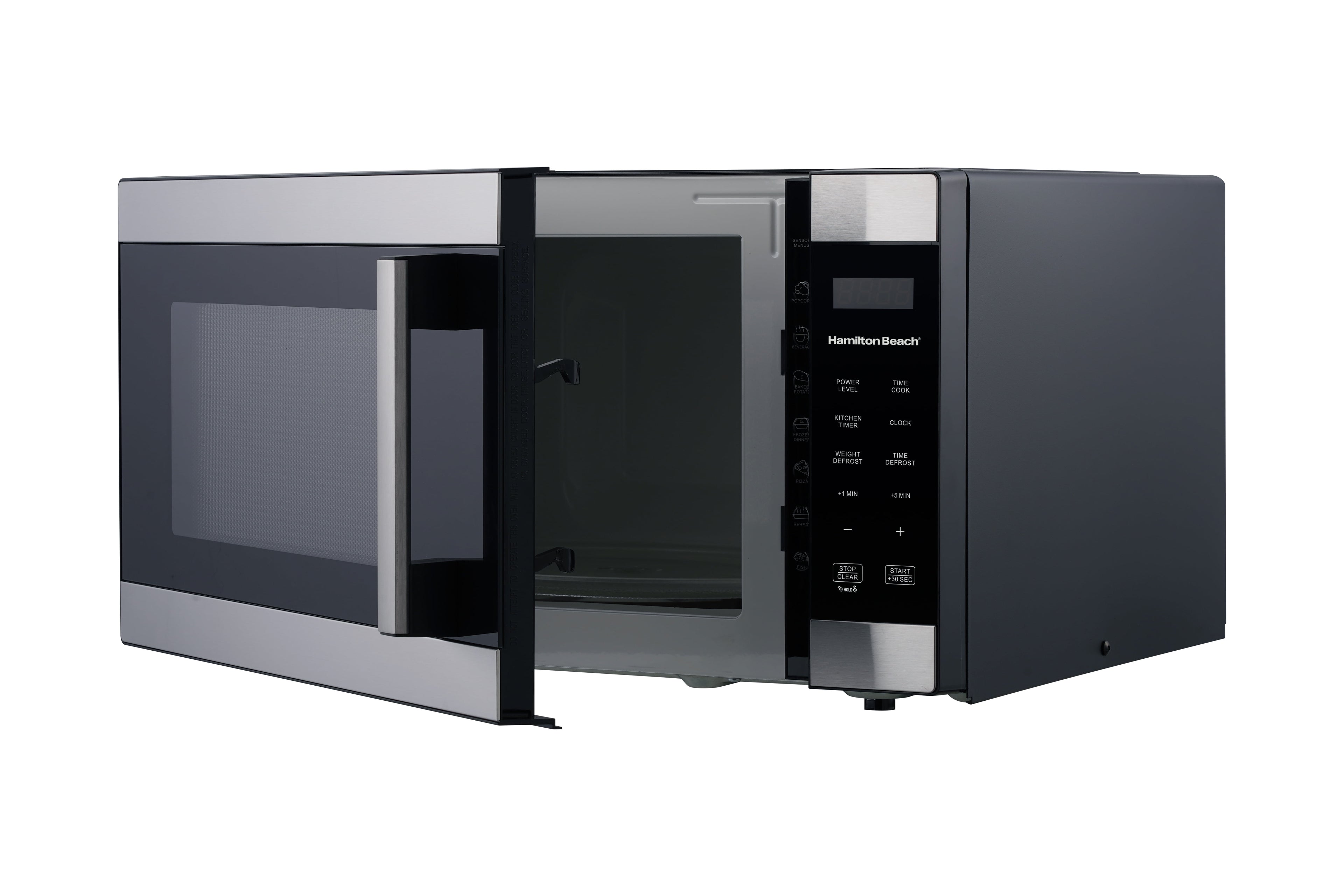 Hamilton Beach 1.6 Cu ft Sensor Cook Countertop Microwave Oven in Stainless Steel, New