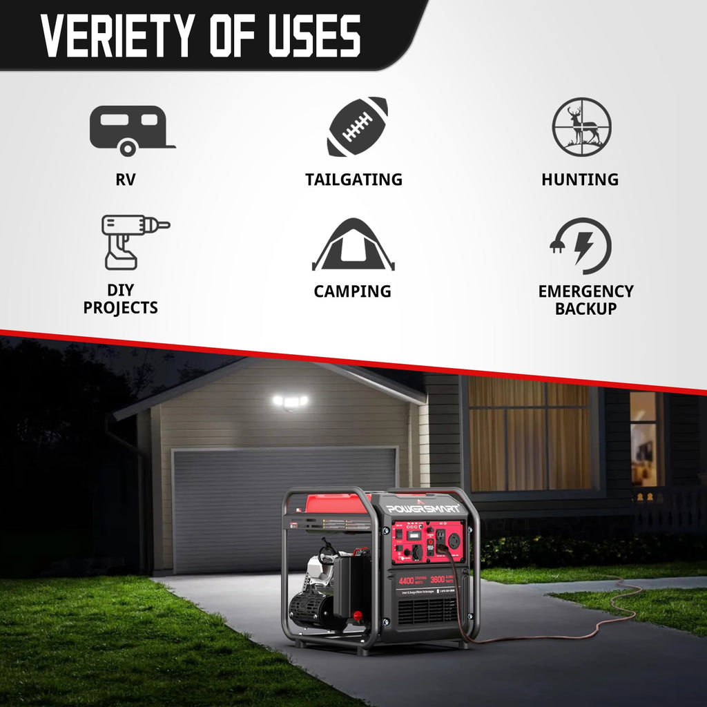 PowerSmart 4400-Watt Gasoline Generator for Outdoor and Home Use,EPA Compliant