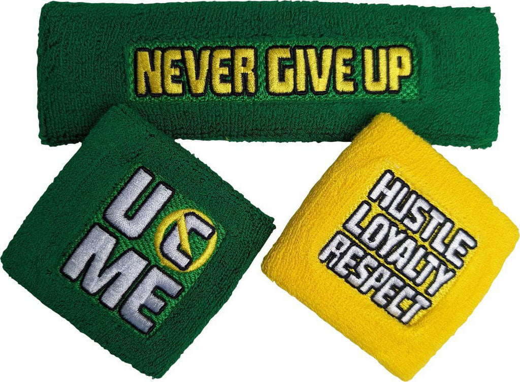 John Cena Earn The Day Boys Costume T-shirt Baseball Hat Headband Wristbands YL