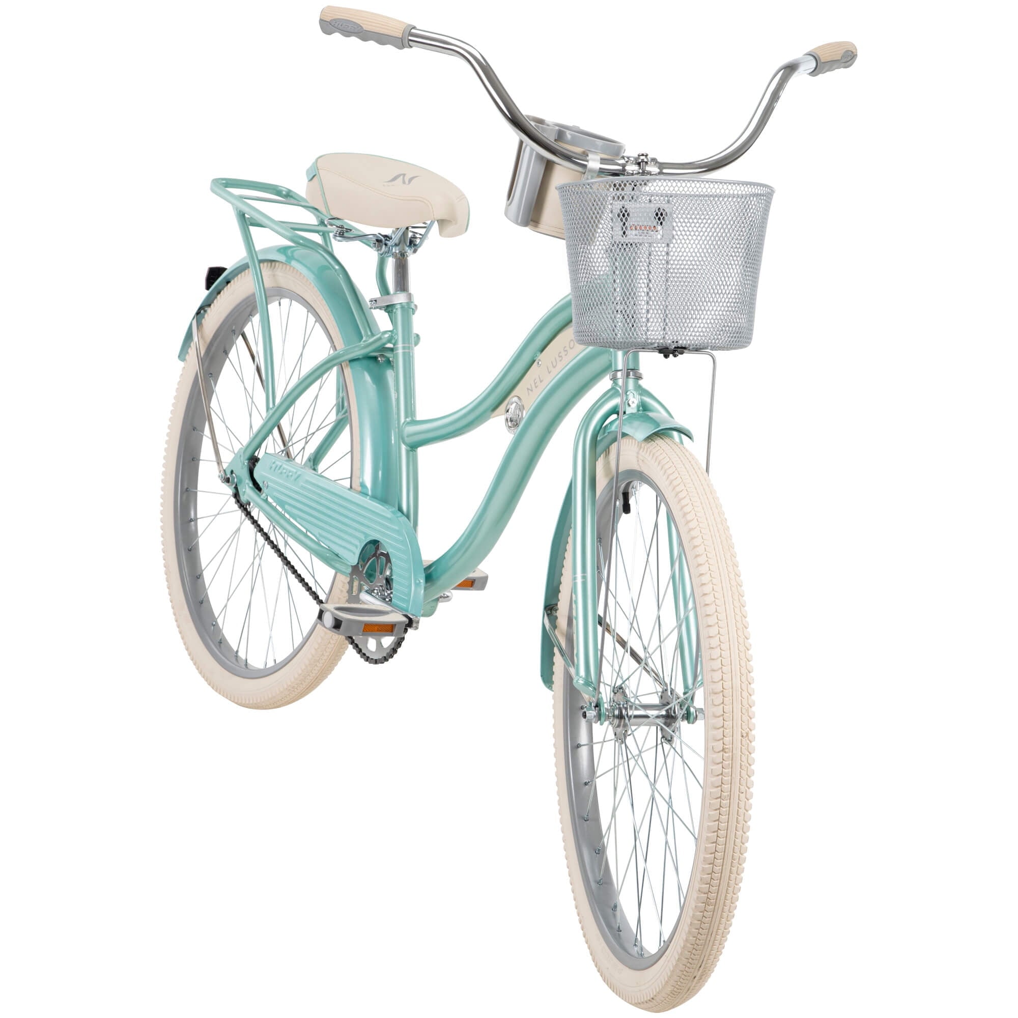Huffy 26" Nel Lusso Classic Cruiser Bike with Perfect Fit Frame, Women's, Ages 13" Years, Light Blue