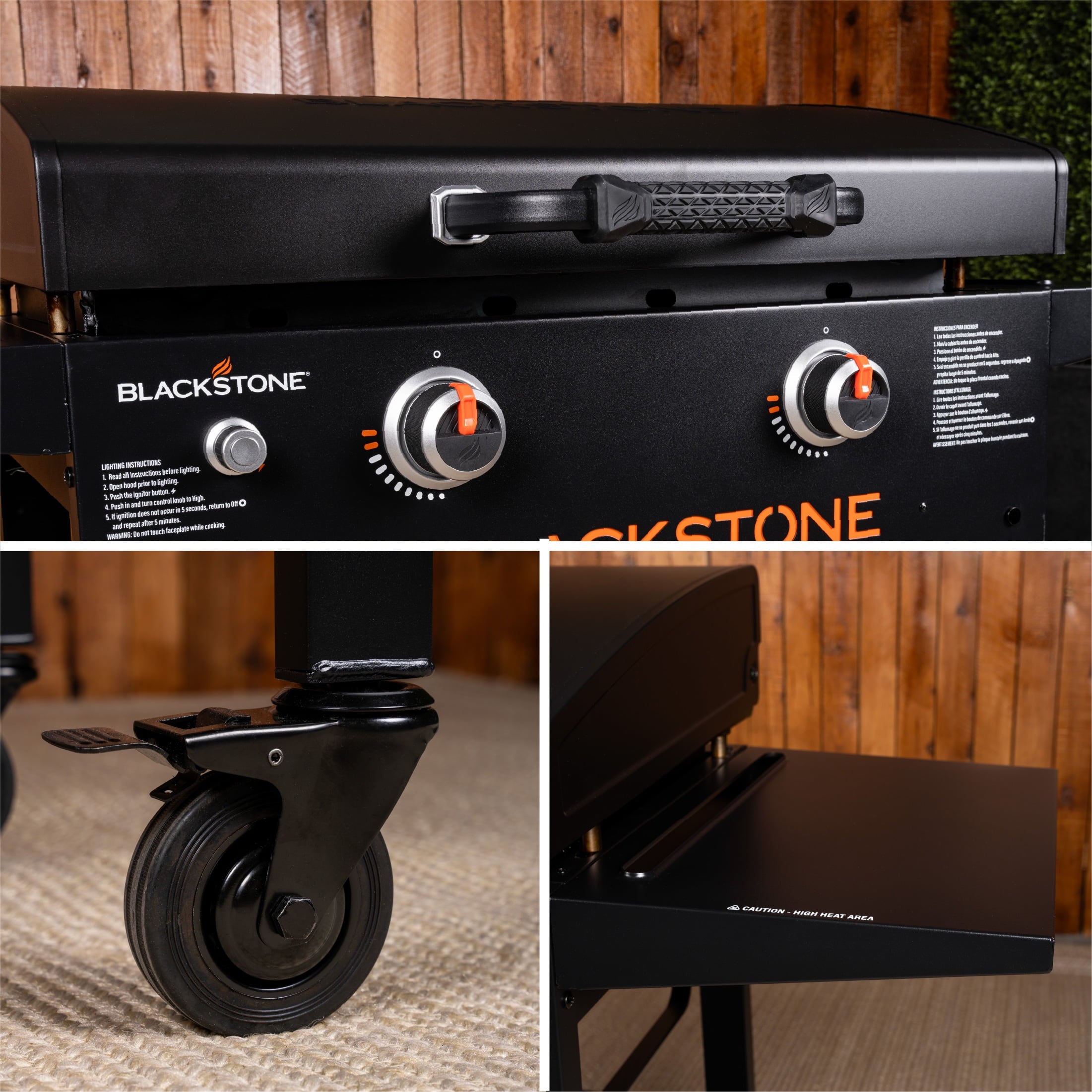 Blackstone 2-Burner 28” Propane Griddle with Hood and Omnivore Griddle Plate