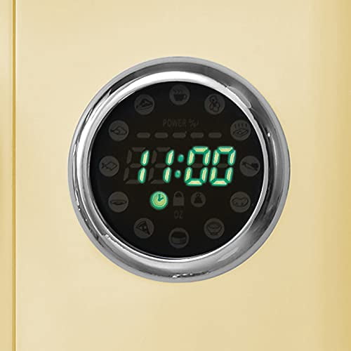 Nostalgia RMO4YLW Retro 0.9 cu.ft 800-Watt Countertop Microwave Oven, Yellow