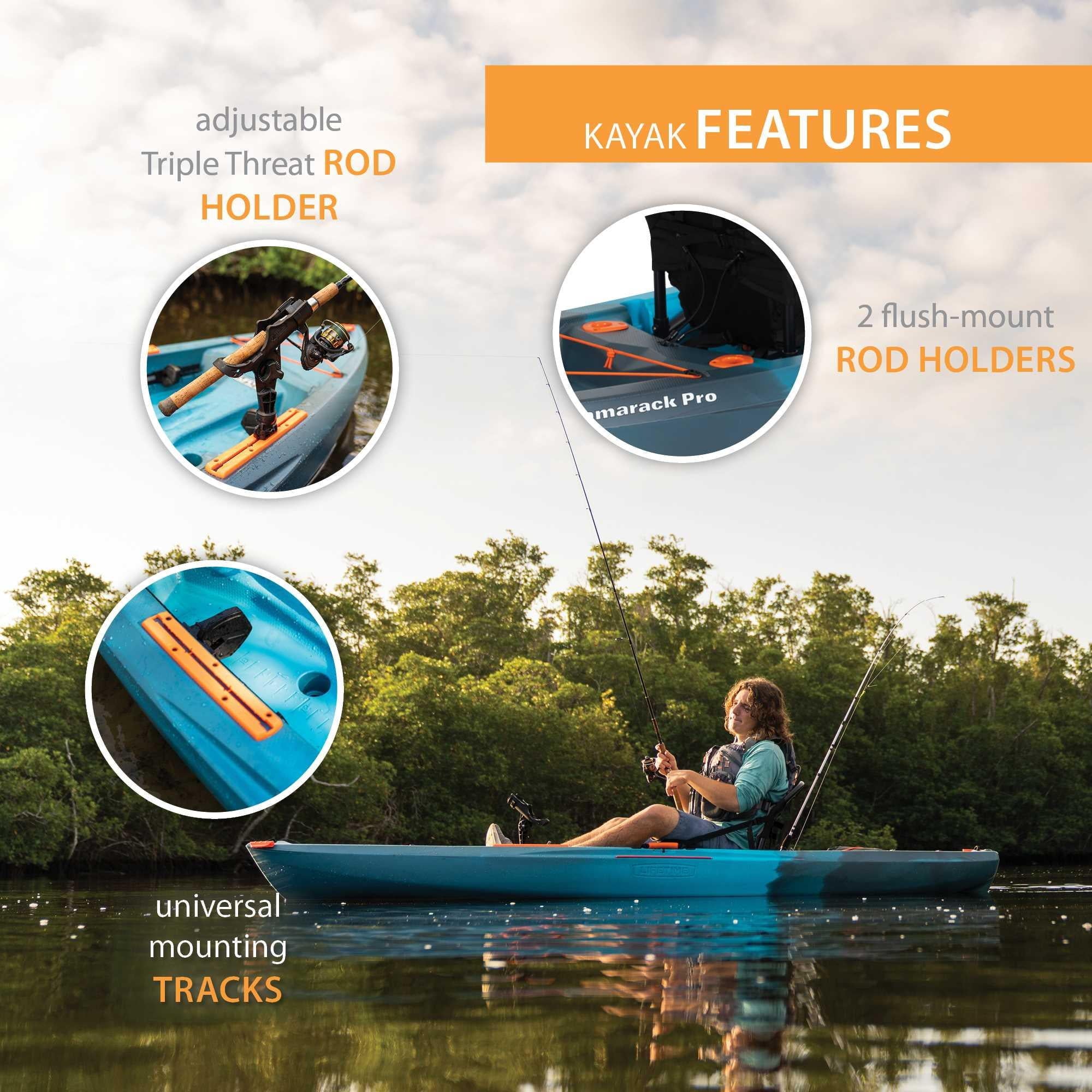Lifetime Tamarack Pro 123 inch Sit-on-Top Kayak, Eclipse Fusion (91058)