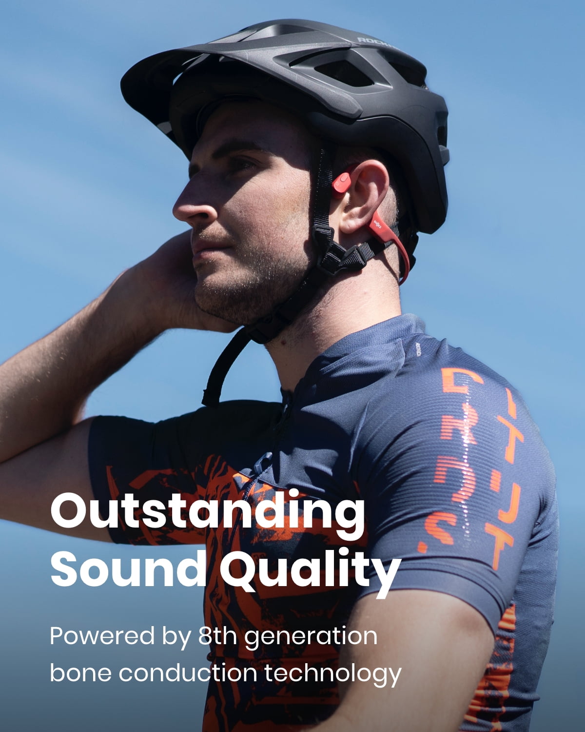 Shokz OpenRun Bone Conduction Waterproof Bluetooth Headphones for Sports with Cooling Wristband (Formerly Aeropex), Blue