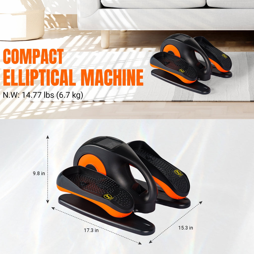 PROHIKER Under Desk Elliptical Machine for Home, Under Desk Bike Pedal Exerciser Electric Seated Elliptical, Compact Portable Elliptical Ellipse Leg Exerciser for Home, Blue