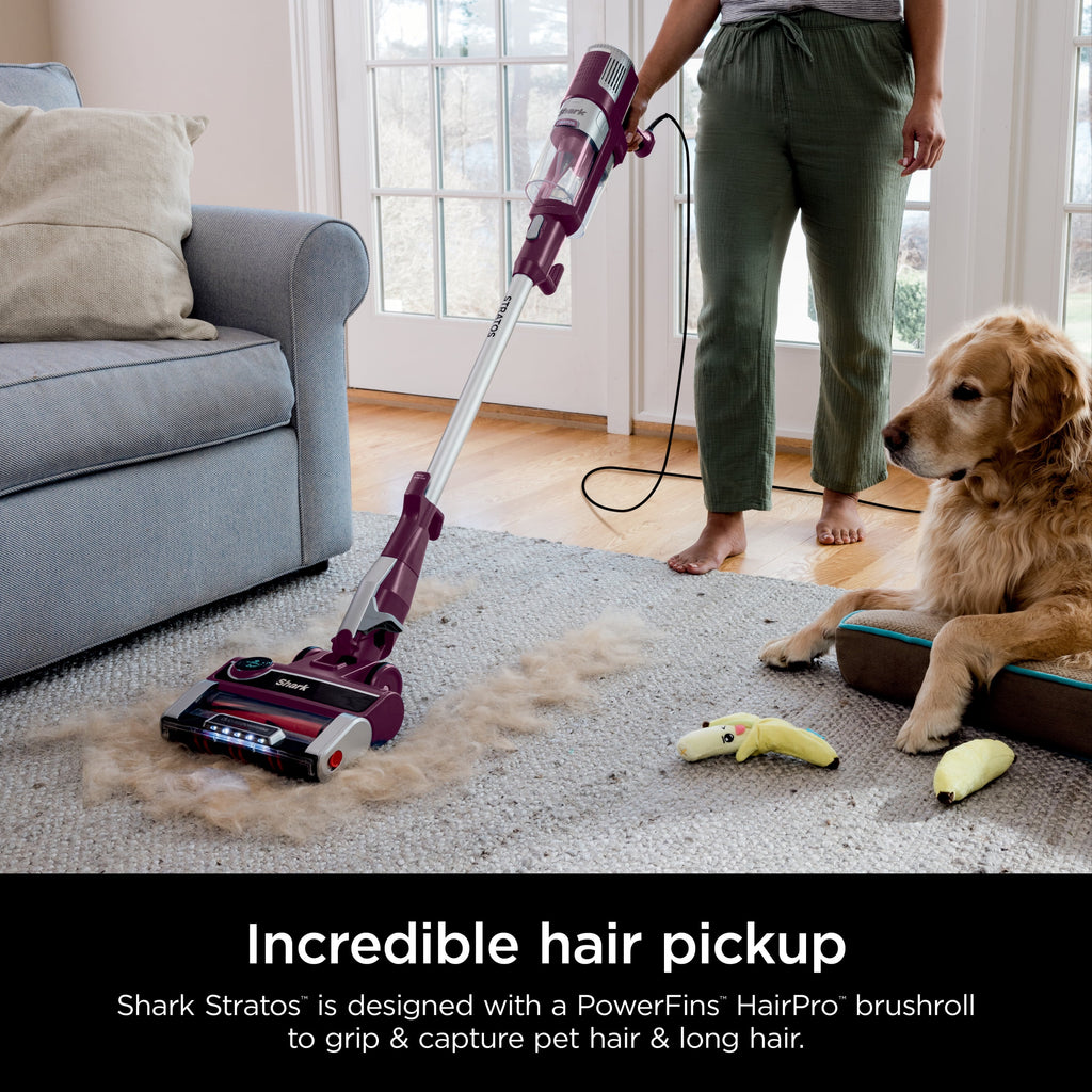 Shark Stratos™ UltraLight™ Corded Stick Vacuum with DuoClean® PowerFins™ HairPro™, Self-Cleaning Brushroll, and Odor Neutralizer Technology, HZ3000
