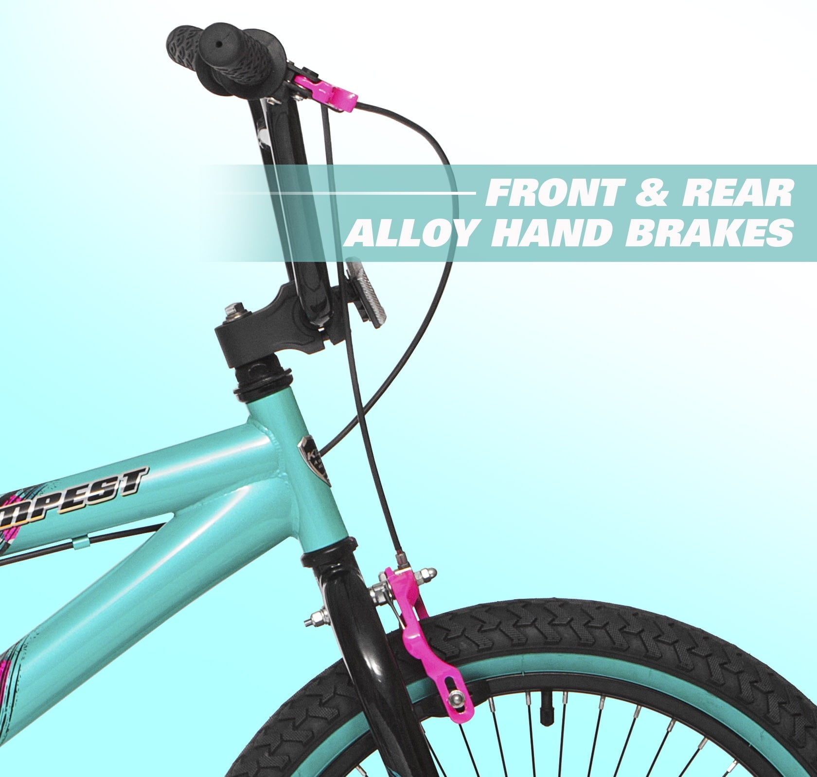 Kent Bicycles 20" Girl's Tempest Child Bicycles, Black/Aqua