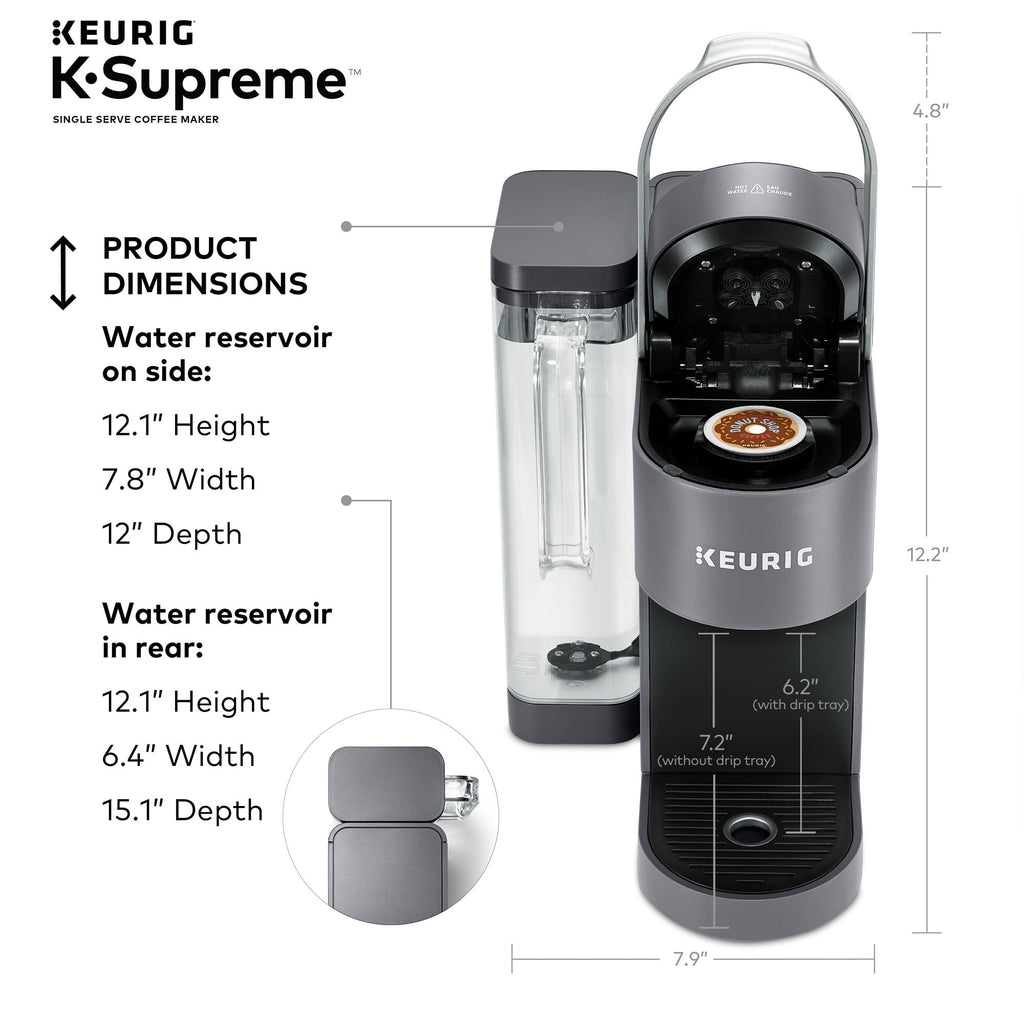 Keurig K-Supreme Single-Serve K-Cup Pod Coffee Maker, Black