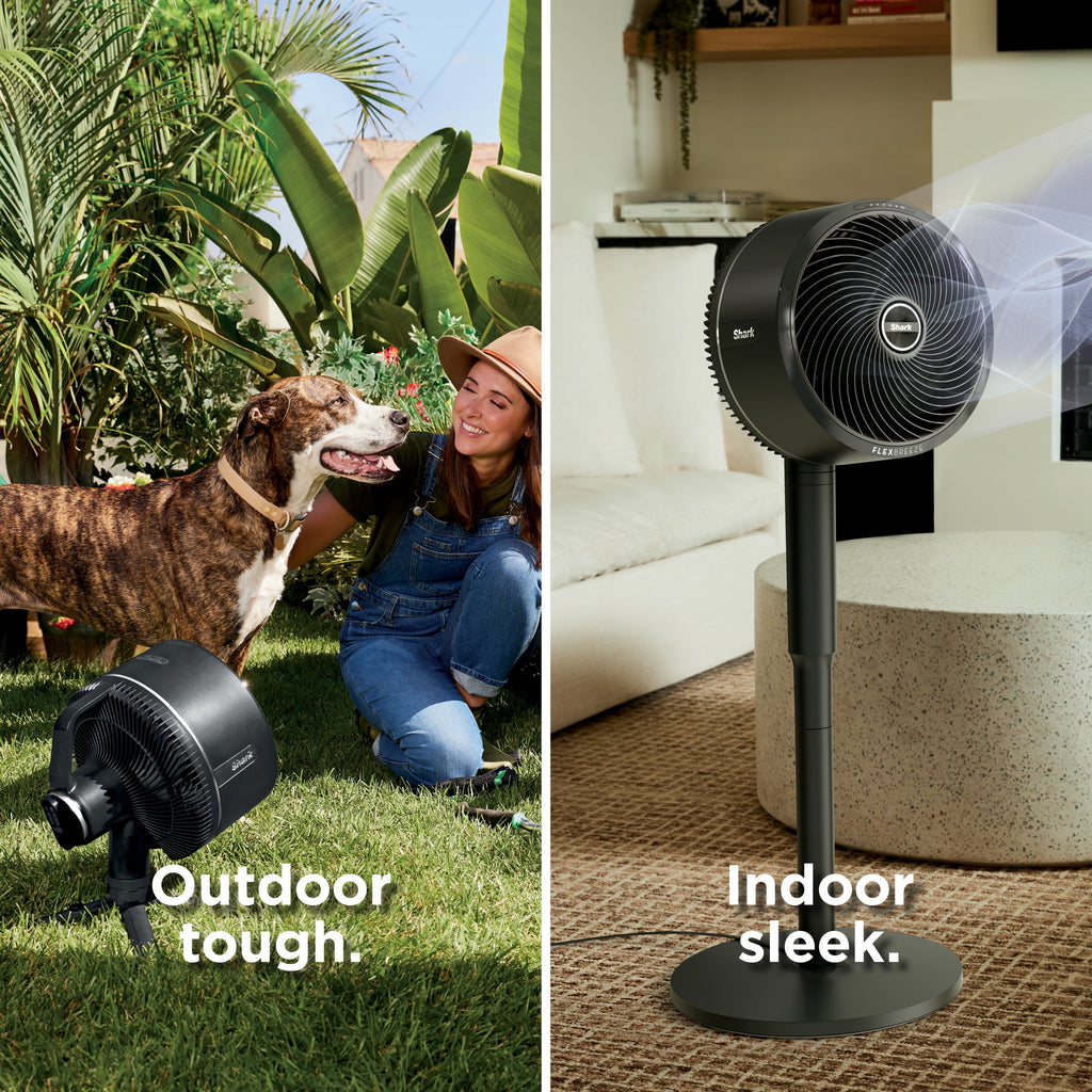 Shark FlexBreeze High-Velocity Cordless & Corded, Outdoor & Indoor Fan, Pedestal (37") to Tabletop (16"),FA200
