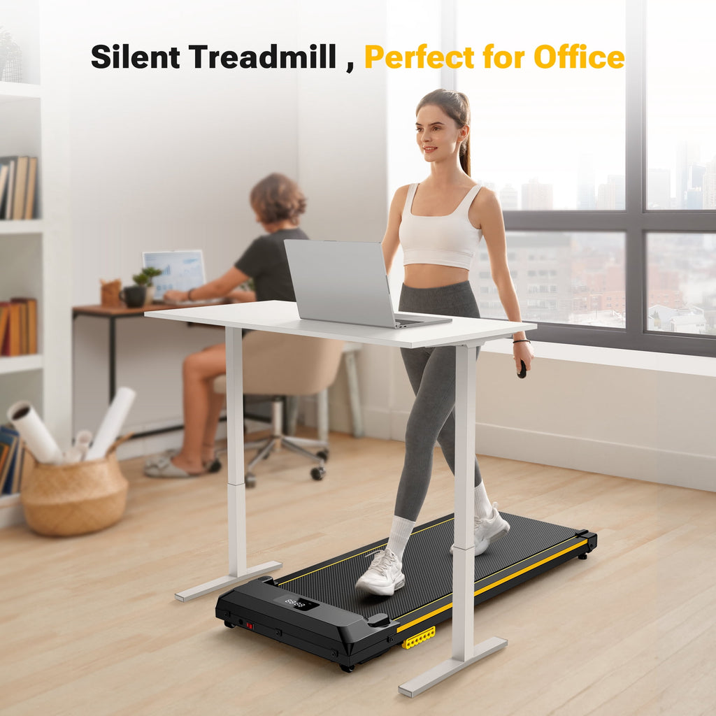 Walking Pad 2 in 1 Under Desk Treadmill with Remote Control Mini Portable Treadmill for Home Office