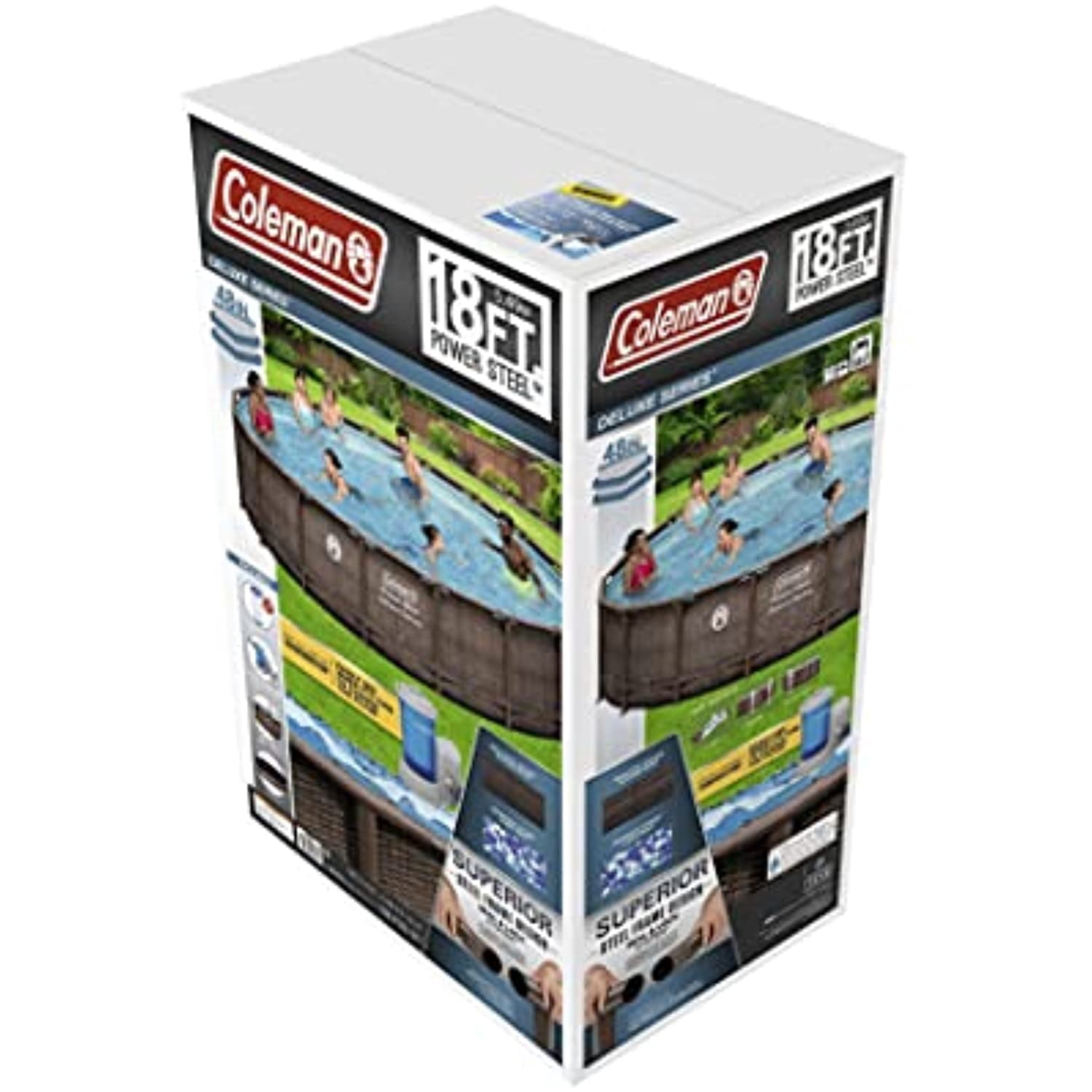 Coleman Power Steel 18' x 48” Round Metal Frame Above Ground Pool Set