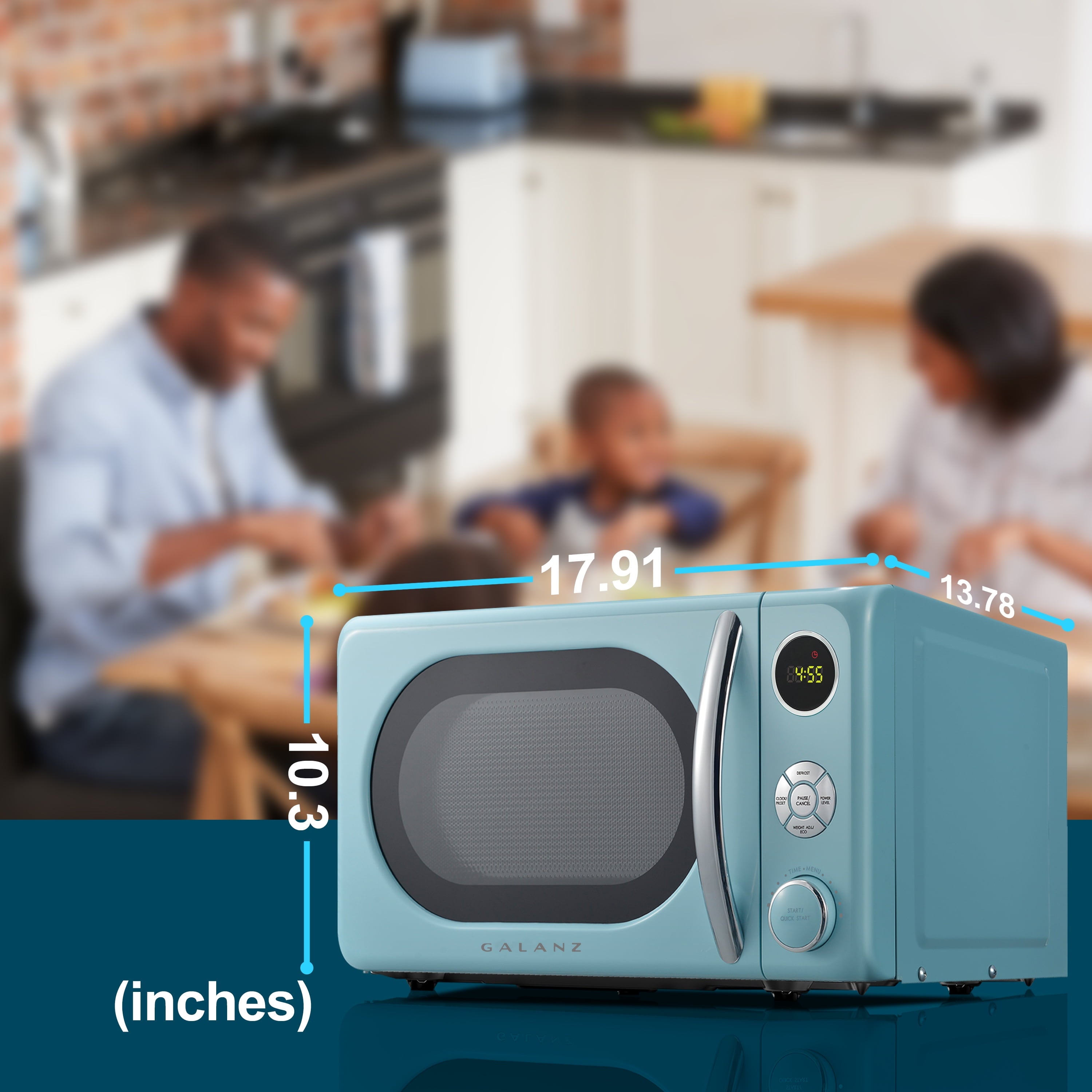 Galanz 0.7 Cu. ft. Retro Countertop Microwave Oven, 700 Watts, Cream Color