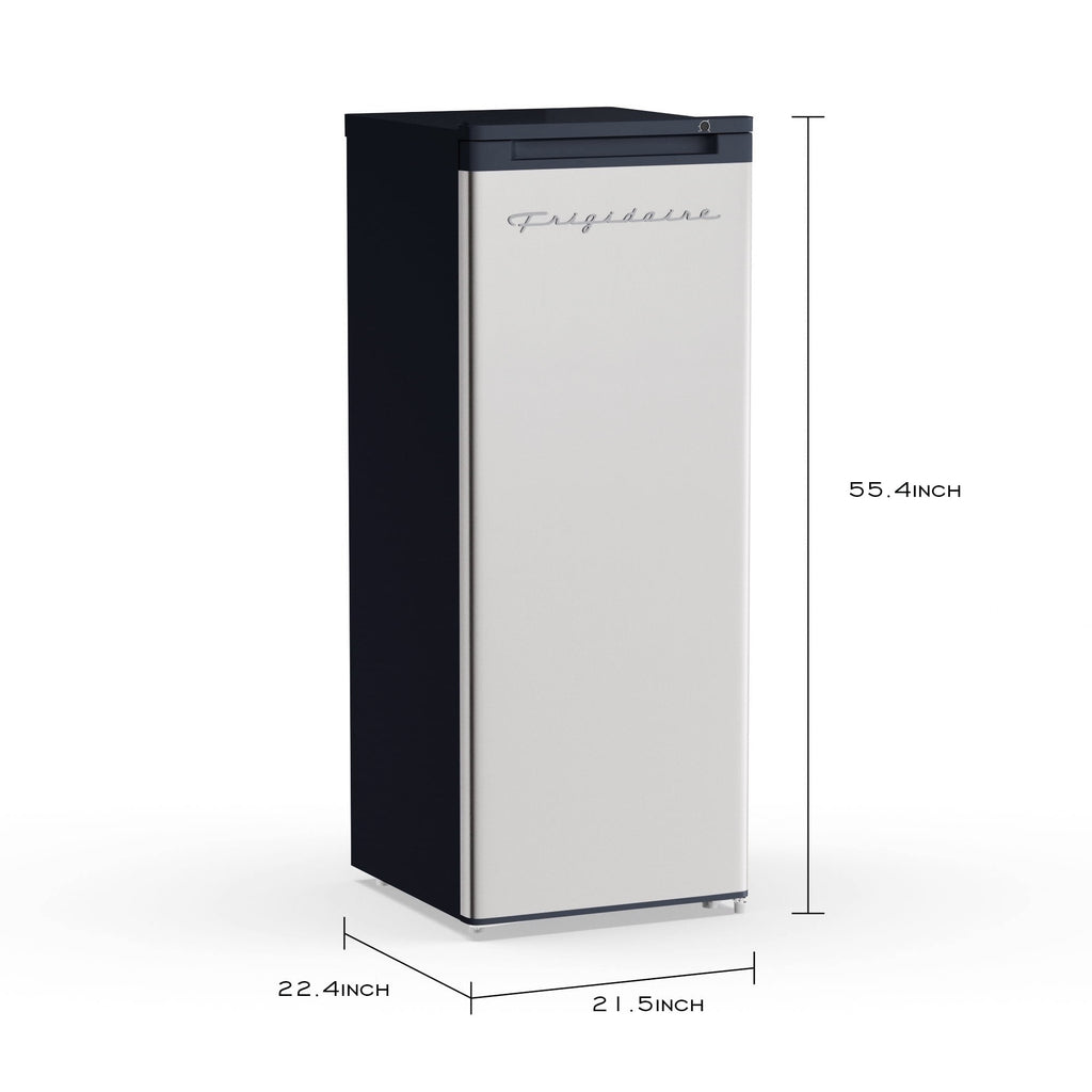 Frigidaire 6.5 Cu. ft. Retro Upright Freezer, Platinum Silver