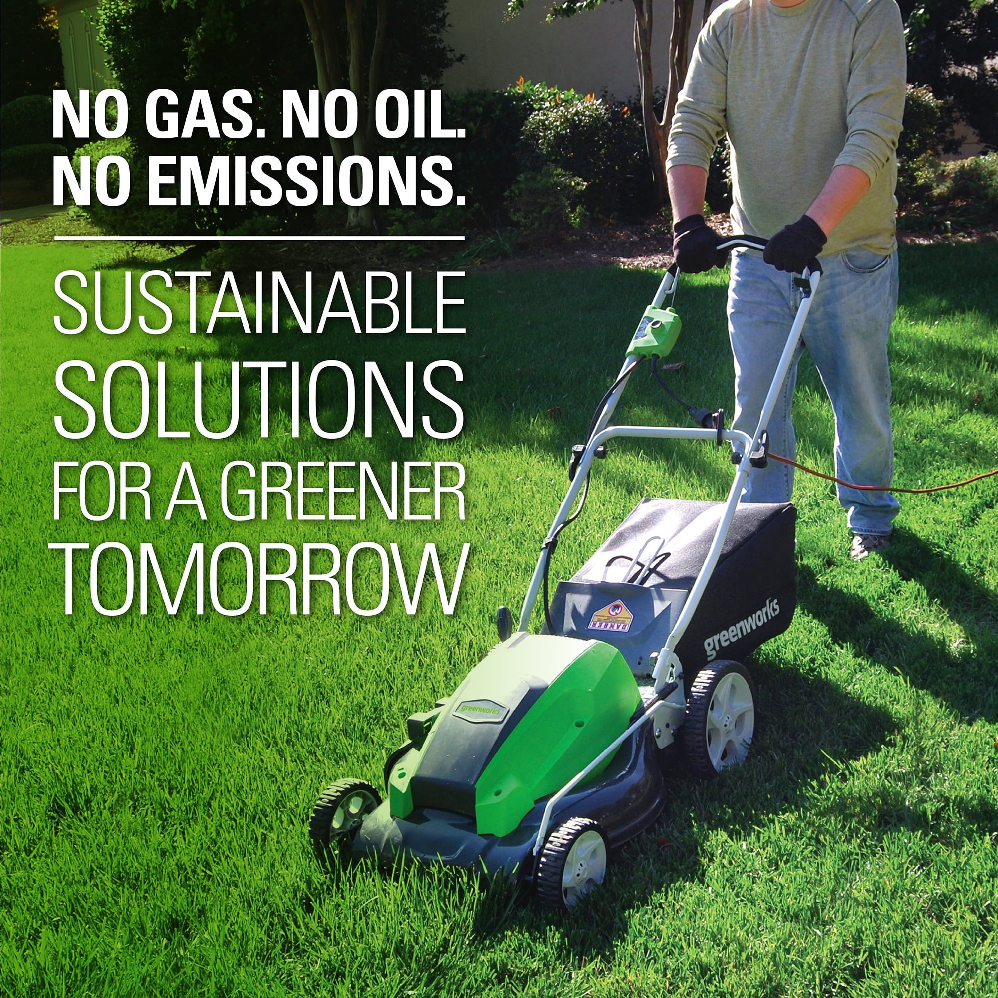 Greenworks 13 Amp 21" Corded Electric Walk-Behind Push Lawn Mower 25112