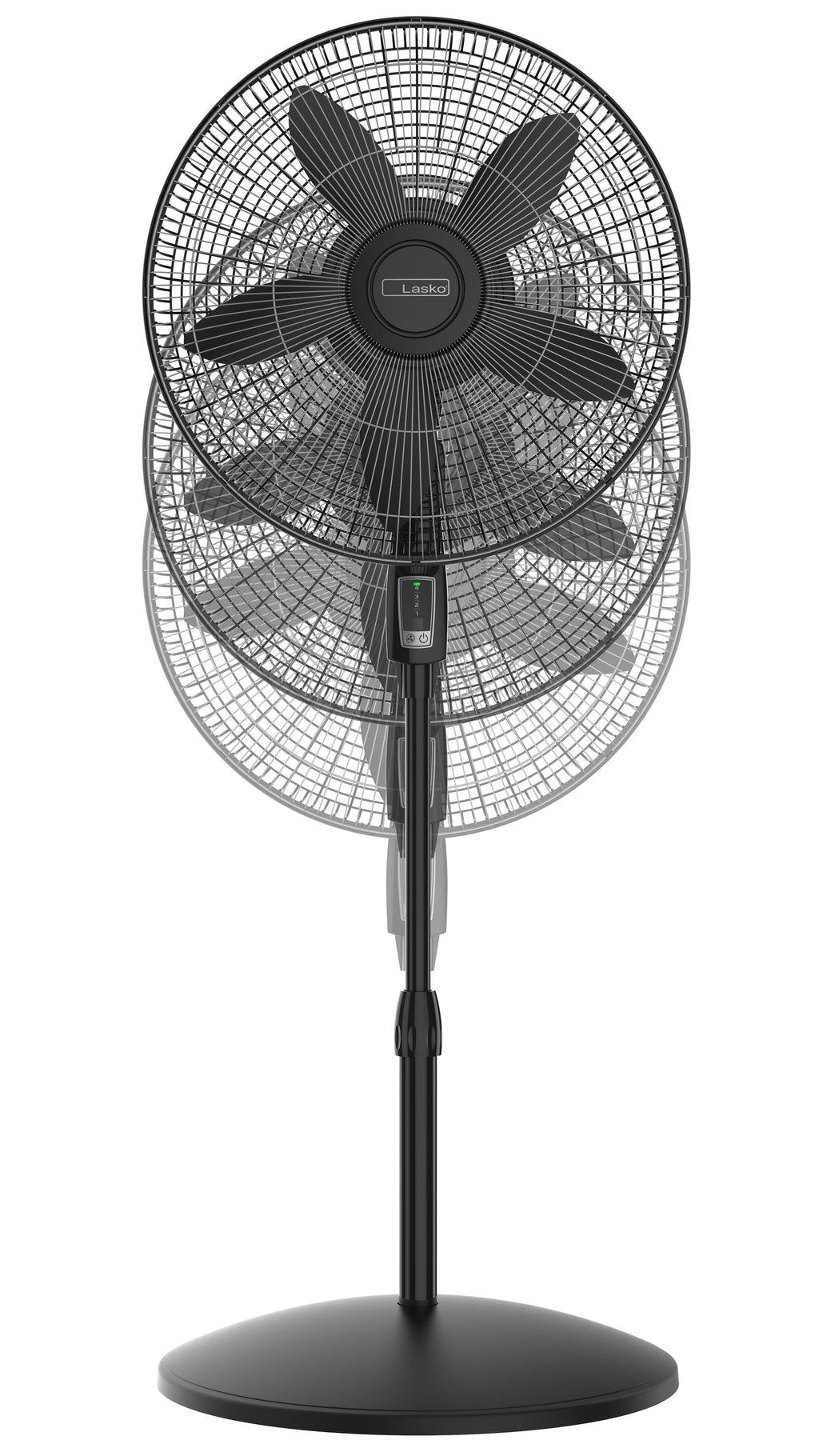 Lasko Cyclone Max 18", 23 ft/s High-Velocity Pedestal Fan, Remote, 53" H, Black, S18605, New