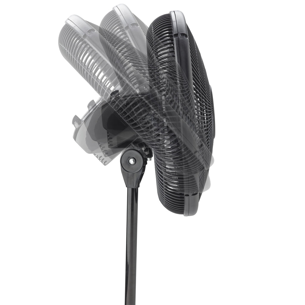 Lasko 16" Oscillating Adjustable Pedestal Fan with 3-Speeds, 47" H, Black, S16500, New