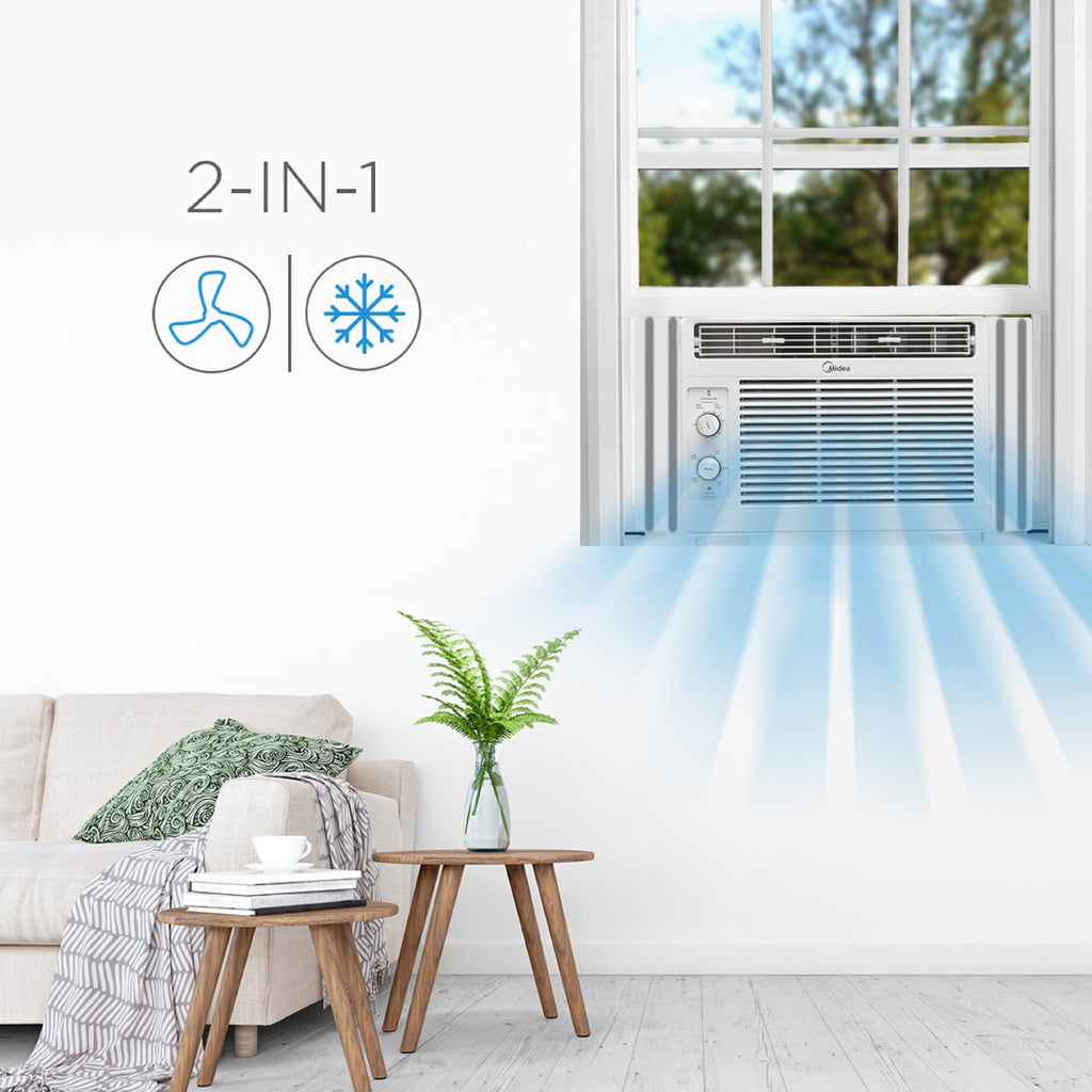 Midea 5,000 BTU 115V Mechanical Window Air Conditioner, MAW05M1WWT