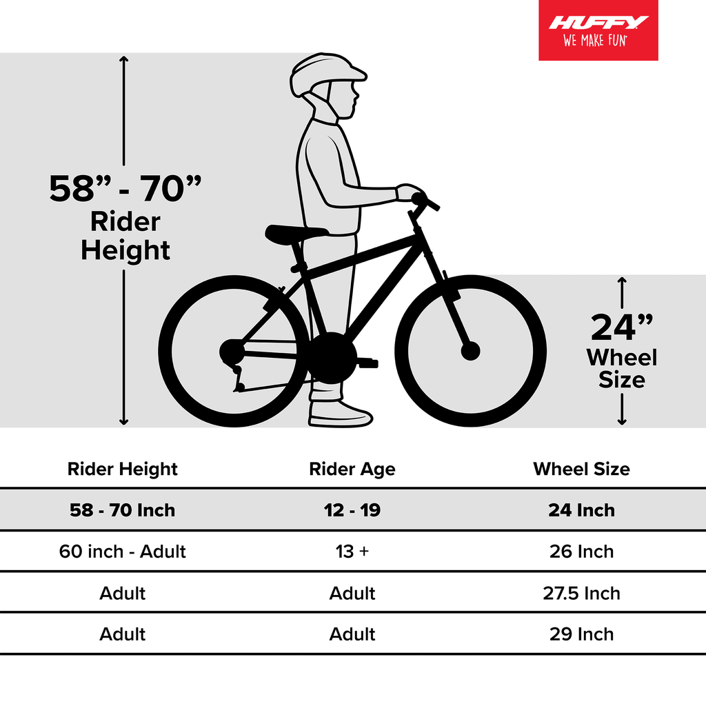Huffy 24" Trail Runner Girls Full Suspension Mountain Bikes, Ages 12+ Years, Teal Blue