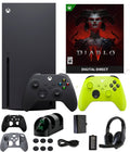 2023 Newest Xbox Series X Gaming Console System- 1TB SSD Black X Version Bundle with Diablo IV Full Game / Extra Green Controller/ 17 in 1 Accessories Kit