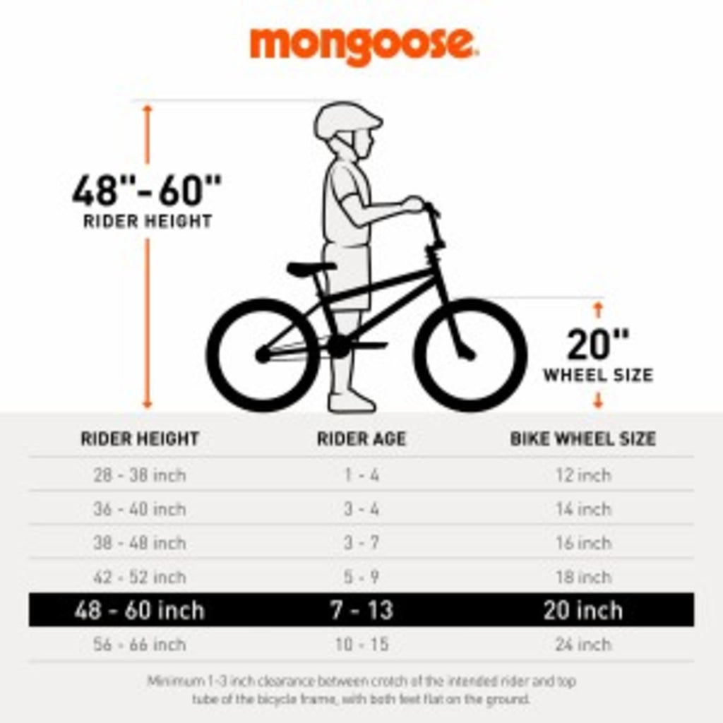 Mongoose BRAWLER Boys' Freestyle BMX Bike, 20