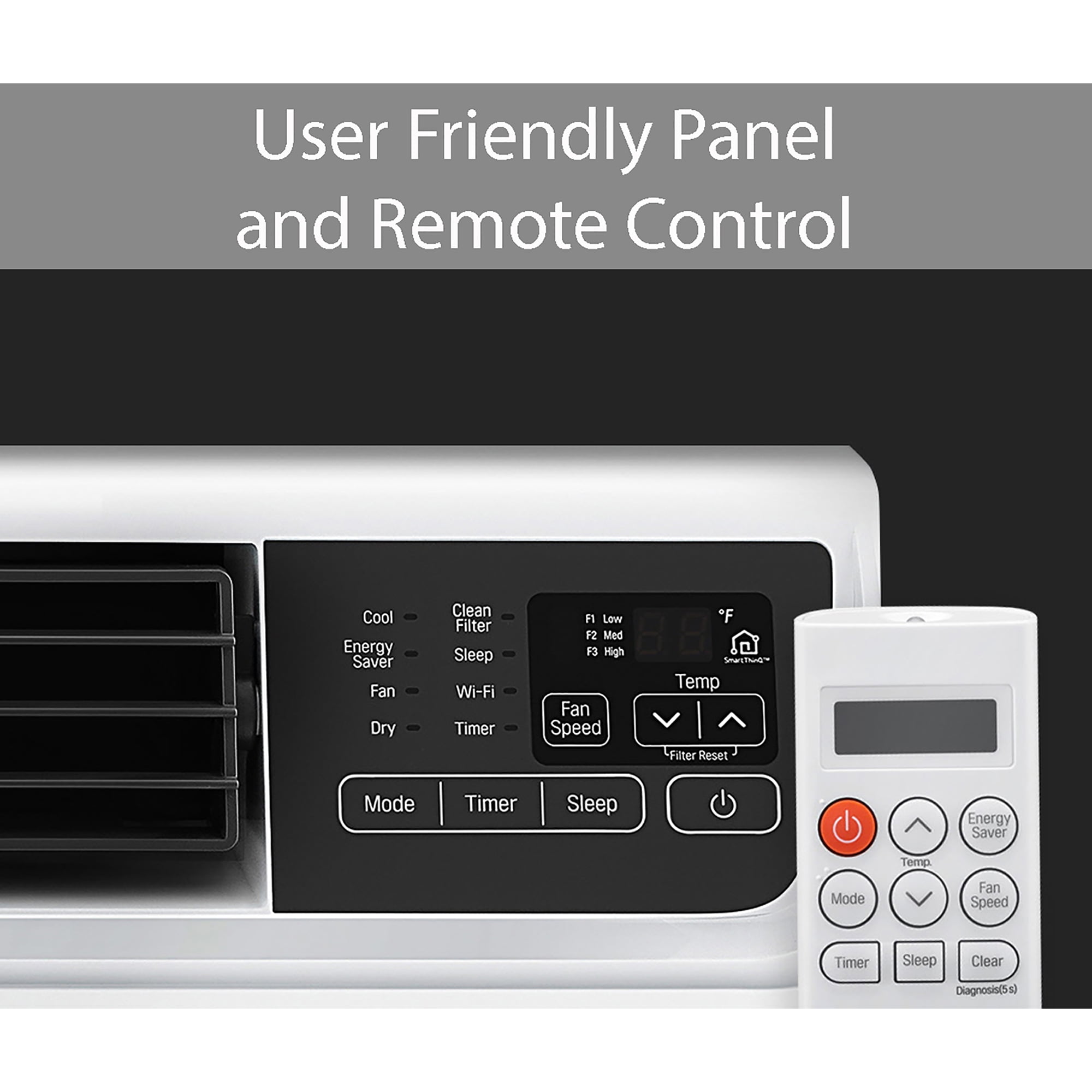 LG Energy Star 9,500 BTU 115V Dual Inverter Window Air Conditioner with Wi-Fi Control
