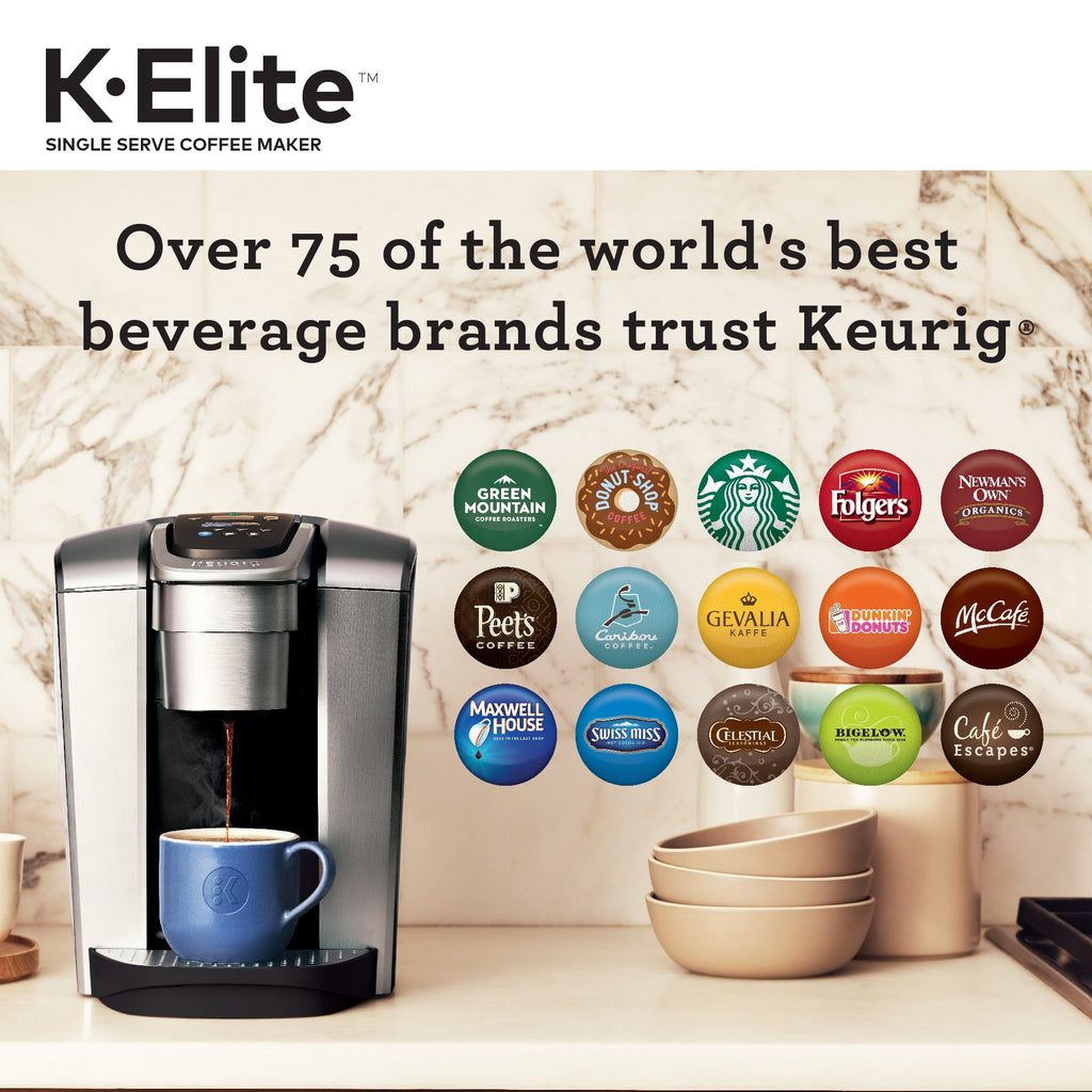 Keurig K-Elite Single-Serve K-Cup Pod Coffee Maker, Brushed Slate