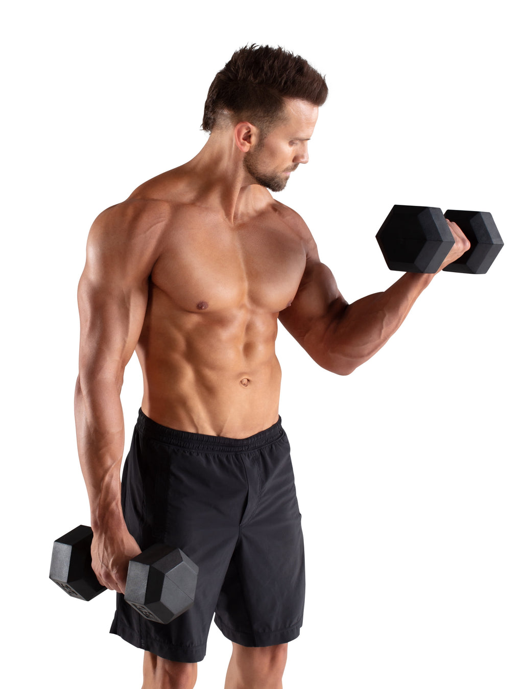 Weider, 25lb Rubber Hex Dumbbell, Single