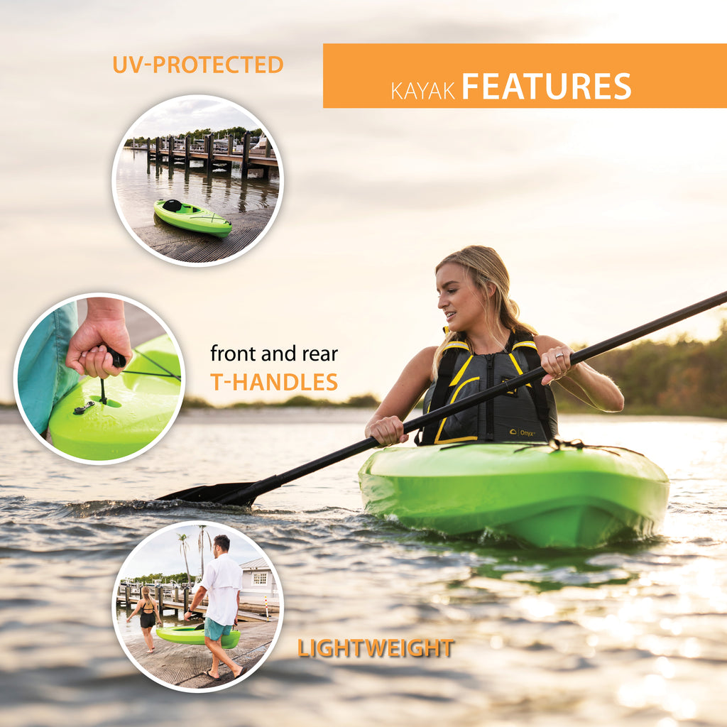 Lifetime Pacer 8 ft Sit-In Kayak (Paddle Included), Orange