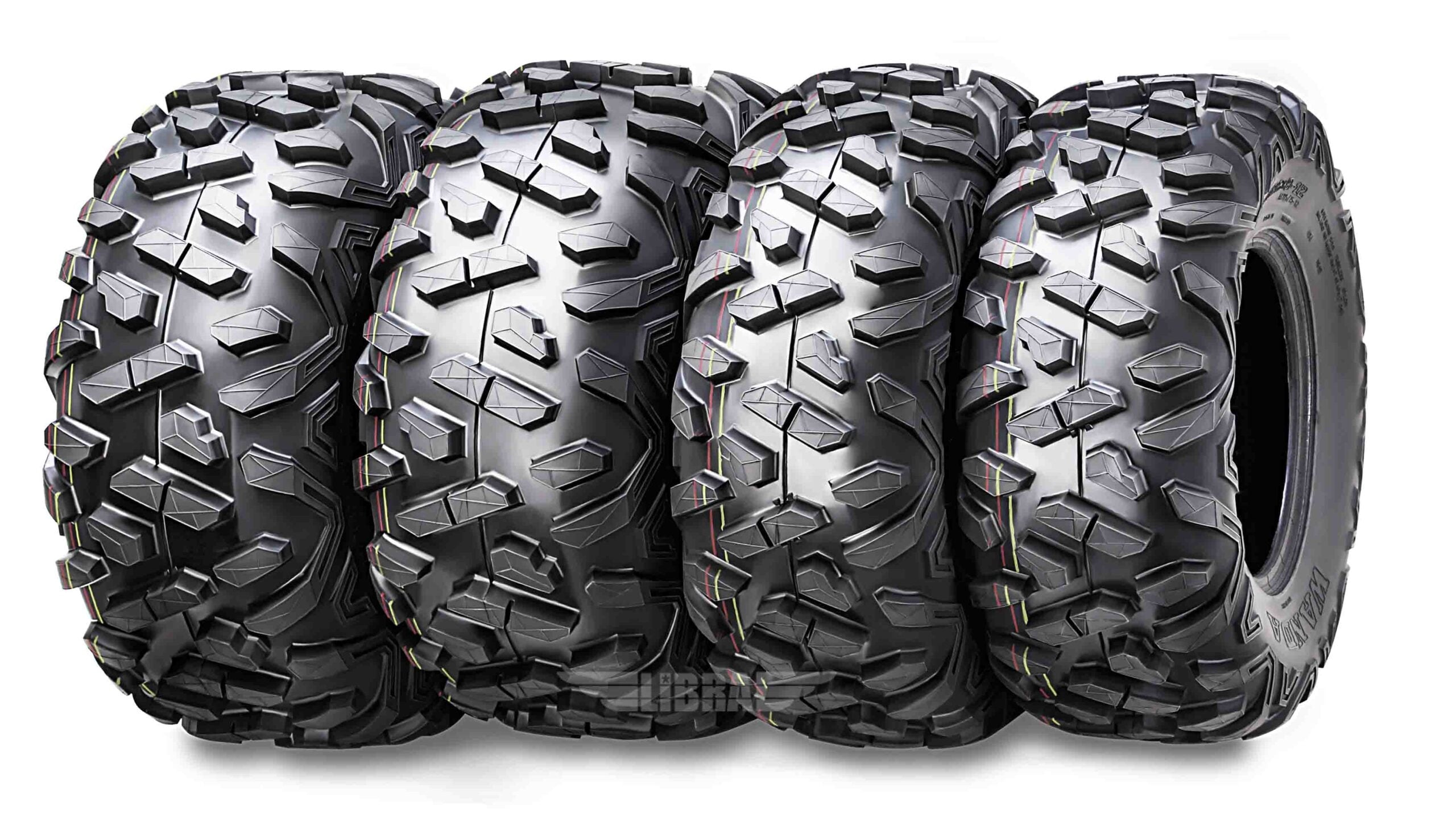 Wanda ATV/UTV Tires 25x8-12 Front & 25x10-12 Rear /6PR Big Horn Style 10375/10376, Set 4