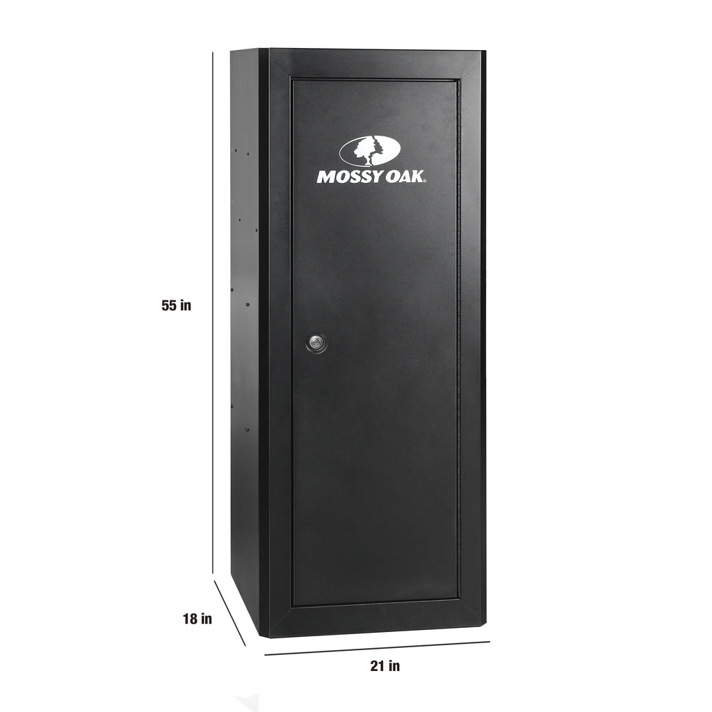 Mossy Oak 18 Gun Security Cabinet, 21 in. x 18 in. x 55 in., Black