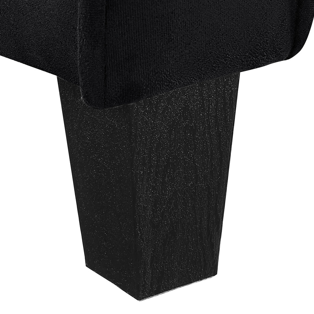 Lifestyle Solutions Taryn Curved Arms Sofa, Black Fabric