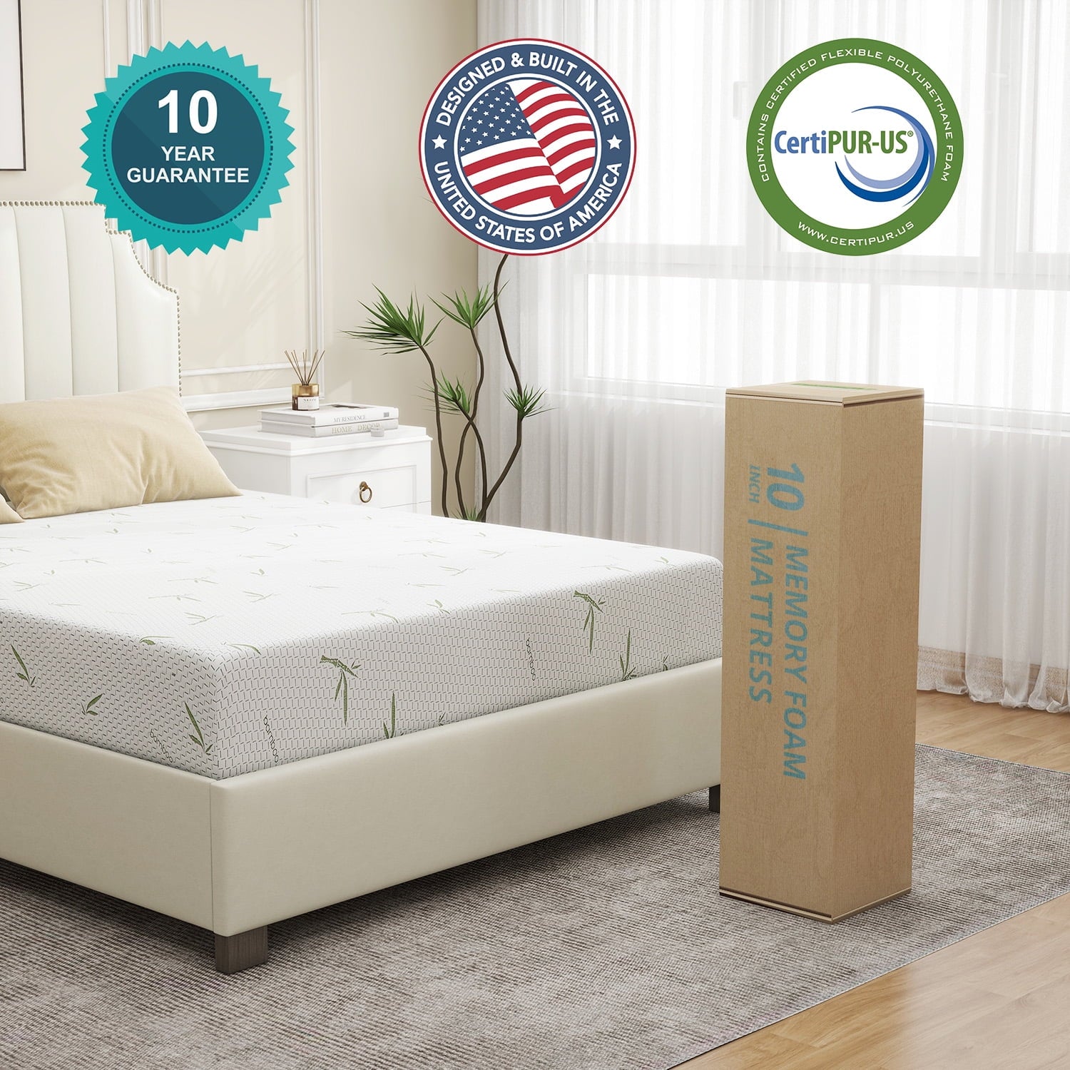 Twin Mattress, 6 inch Gel Memory Foam Mattress for Cool Sleep & Pressure Relief, Medium Firm Mattresses CertiPUR-US Certified Bed-in-a-Box