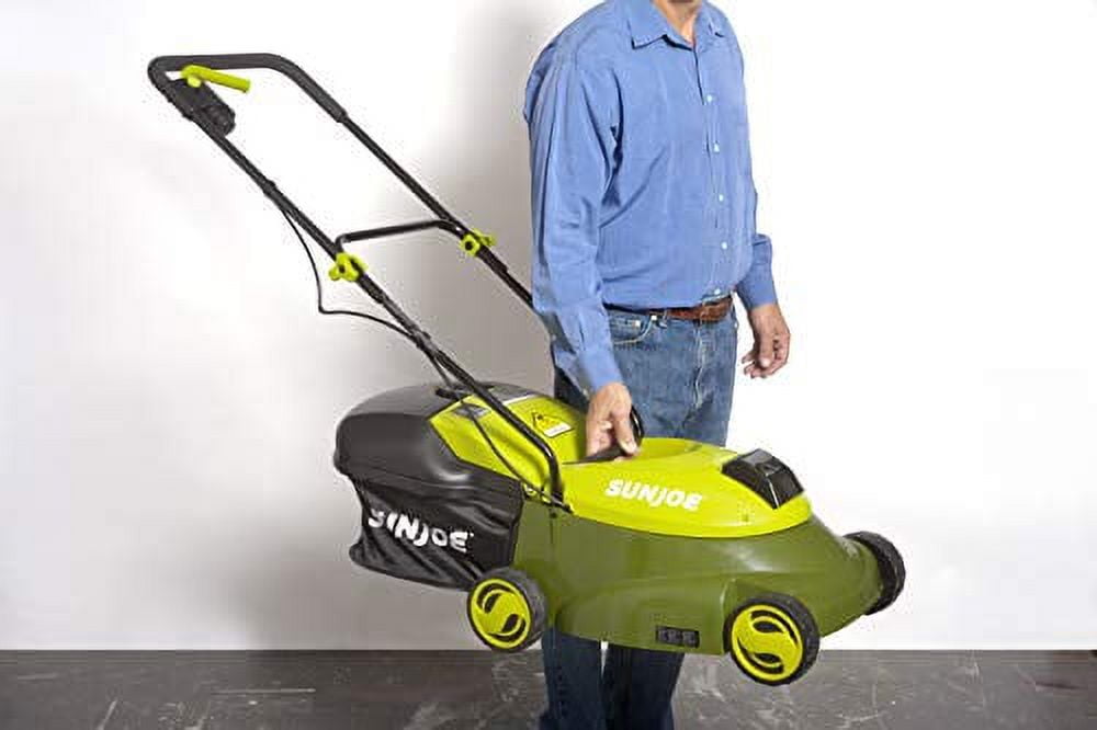 Sun Joe 28V Cordless 14" Brushless Push Lawn Mower, 3-Position, 4.0-Ah