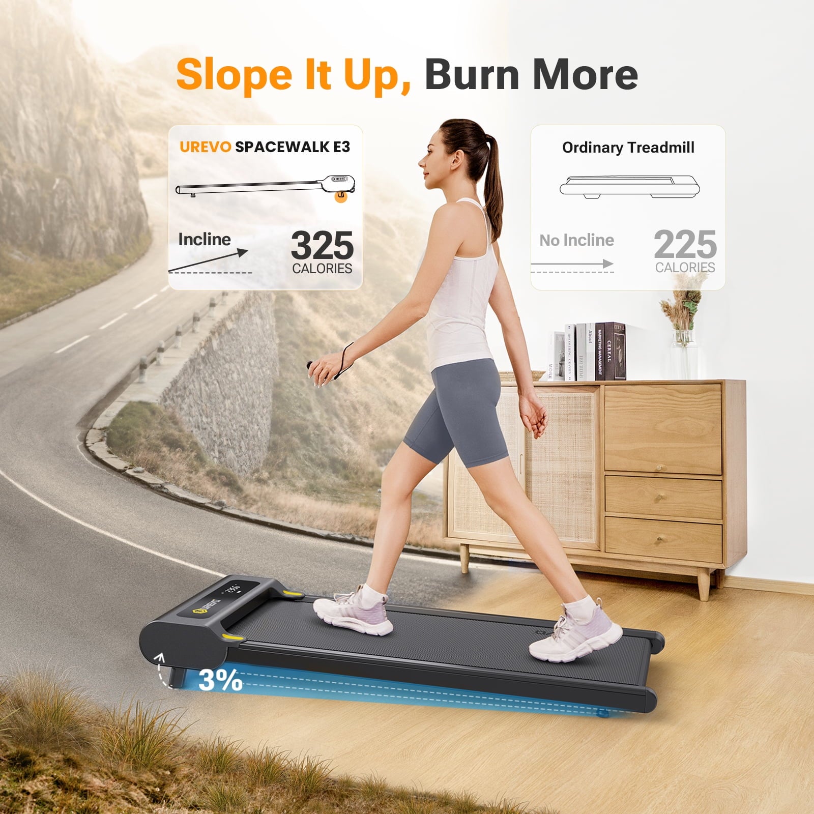 Walking Pad 2 in 1 Under Desk Treadmill with Remote Control Mini Portable Treadmill for Home Office