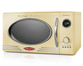Nostalgia RMO4YLW Retro 0.9 cu.ft 800-Watt Countertop Microwave Oven, Yellow
