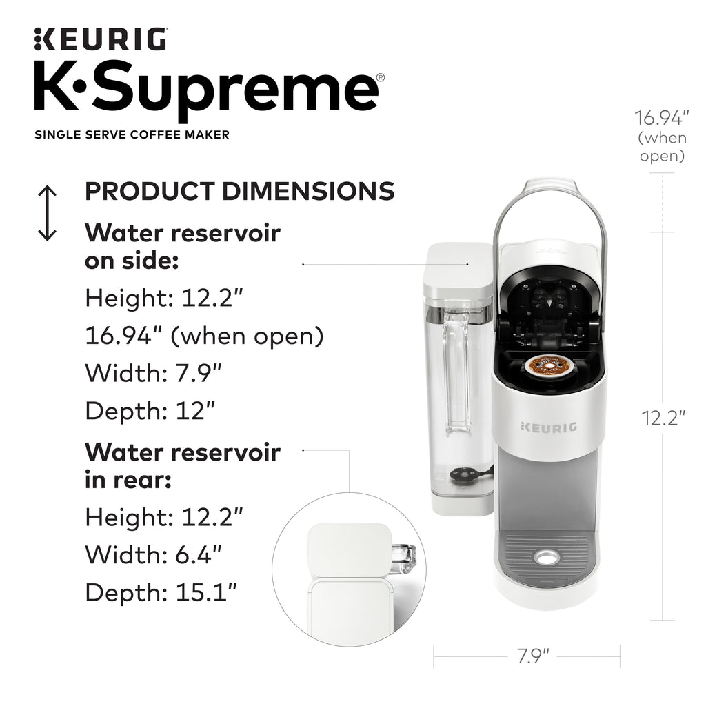Keurig K-Supreme Single-Serve K-Cup Pod Coffee Maker, Black