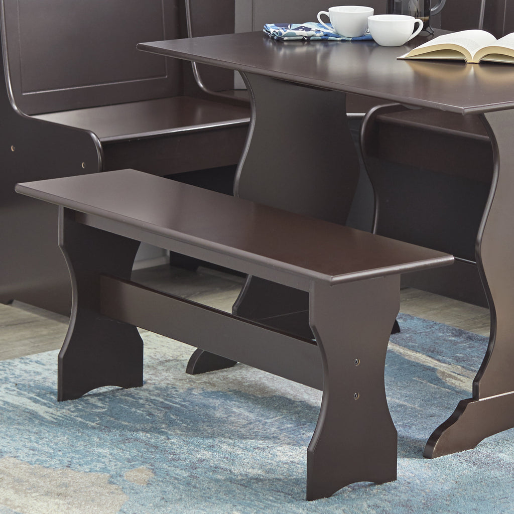 TMS Corner Reversible Dining Breakfast Nook with Storage, Espresso