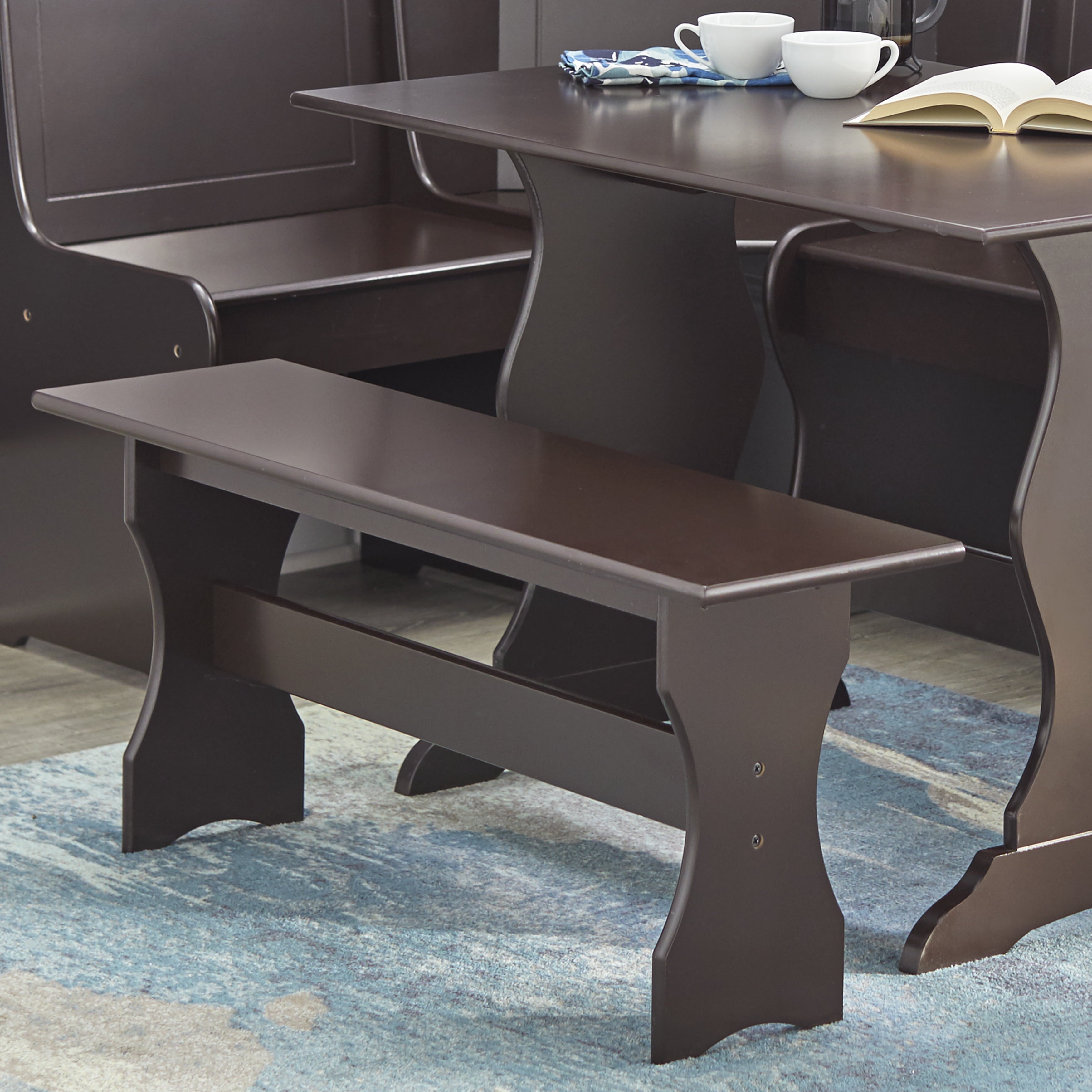 TMS Corner Reversible Dining Breakfast Nook with Storage, Espresso