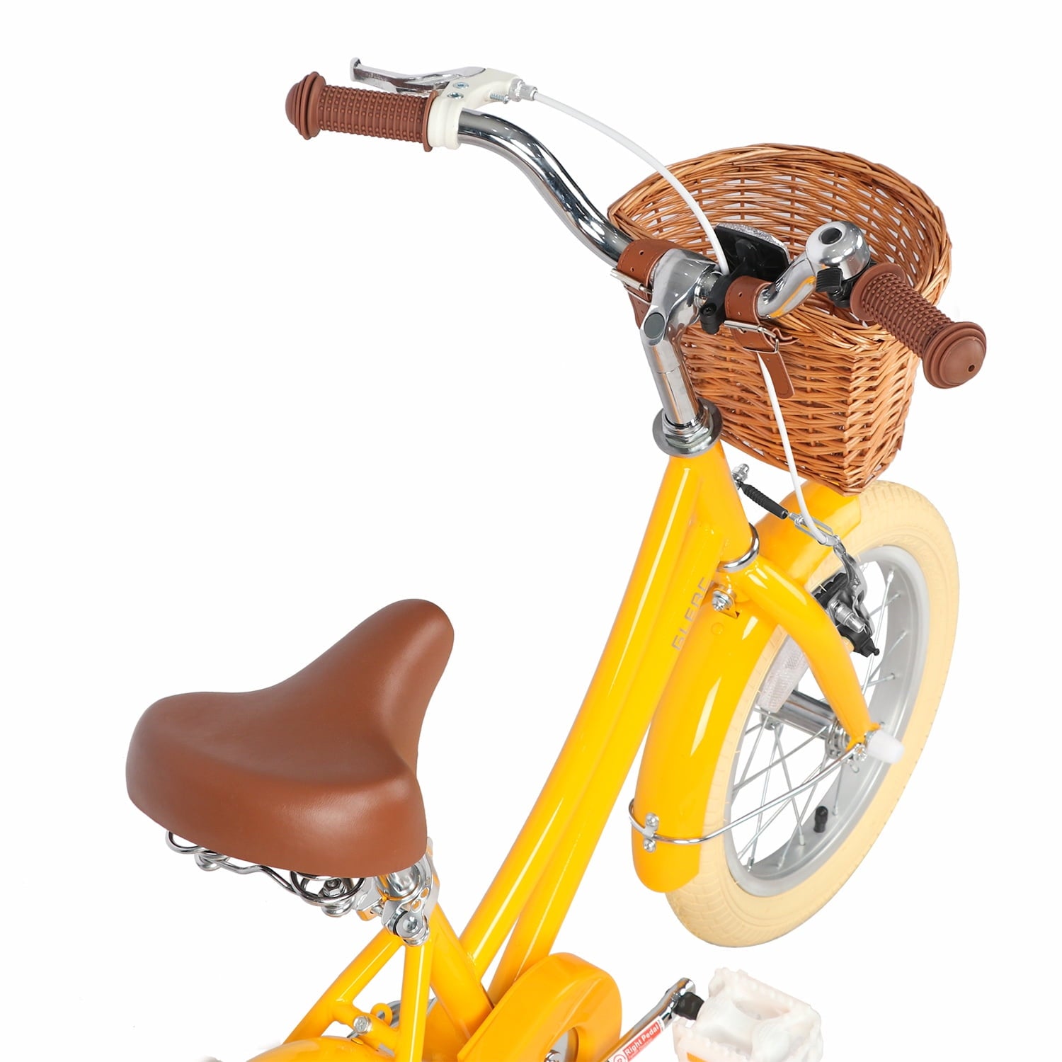 Glerc Little Molly 14 inch Kids Girls Bike for 3-5 Years Old Little Child,Yellow