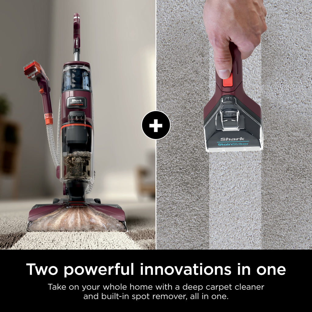 Shark CarpetXpert Upright Carpet & Upholstery Cleaner, Built-In Spot & Stain Eliminator, Carpet Shampooer, EX150, Magenta