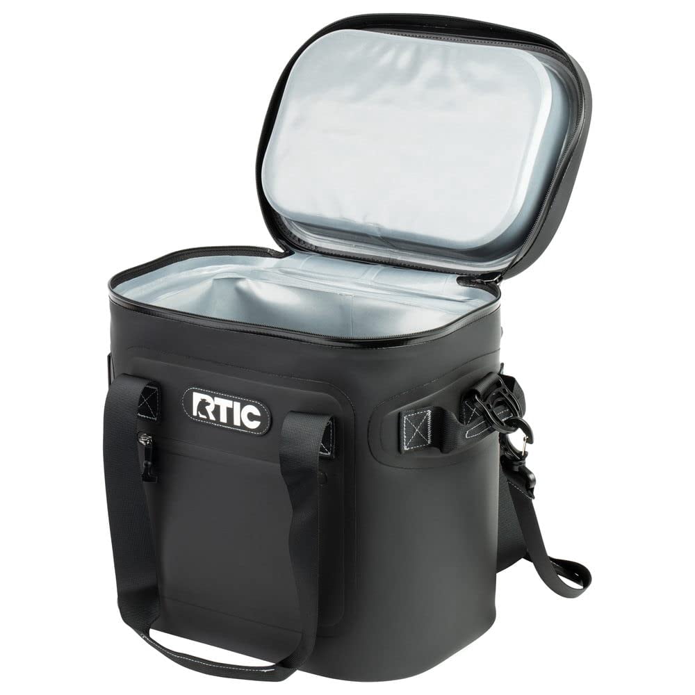 RTIC 20 Can Soft Pack Cooler, Leakproof Ice Chest Cooler with Waterproof Zipper, Blue/Grey