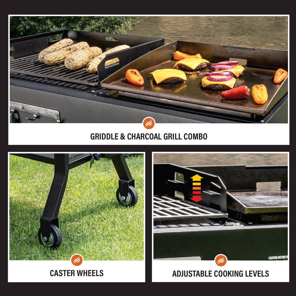 Blackstone Duo 17" Griddle and Charcoal Grill Combo