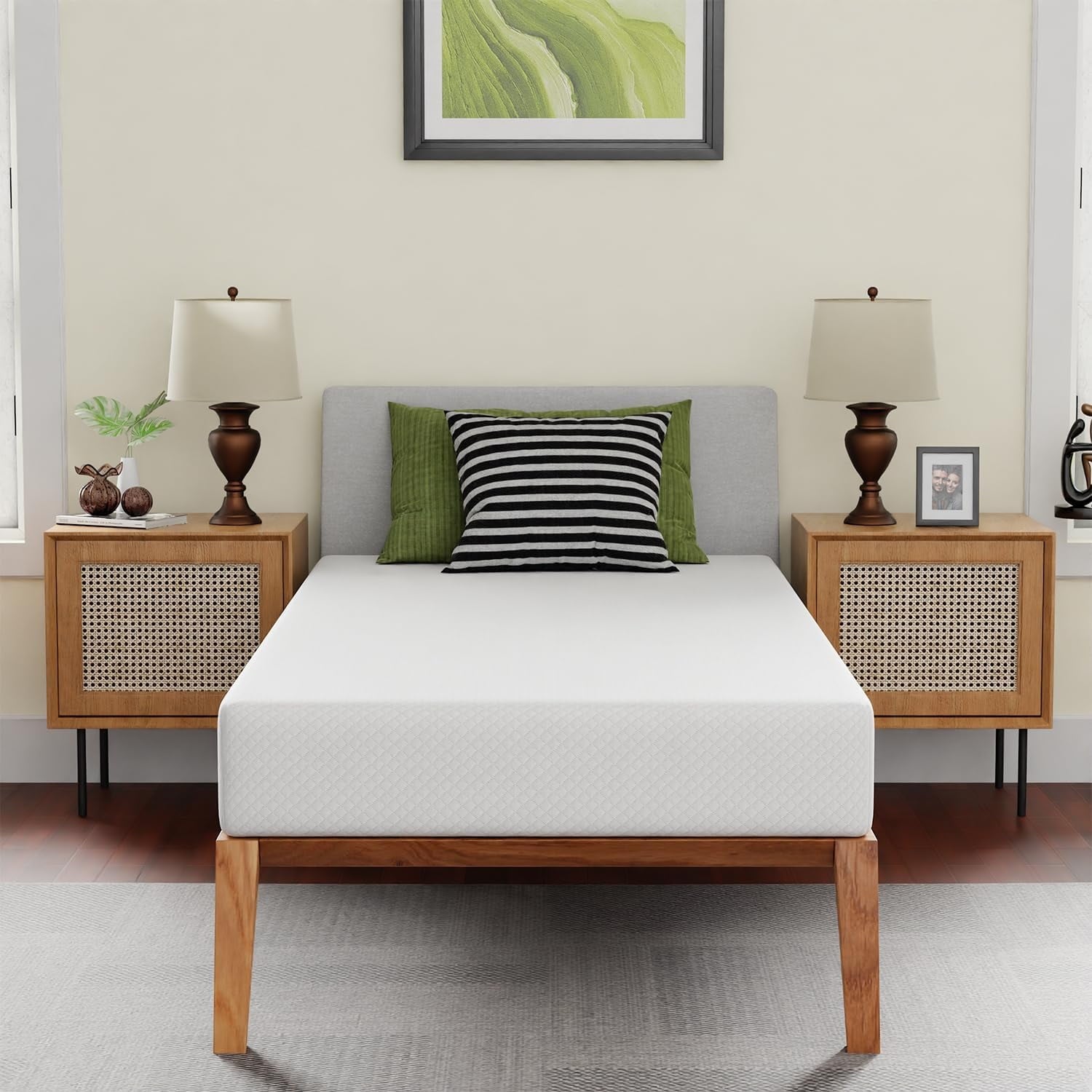 FDW Memory Foam Mattress 8 inch Twin Size Gel Mattress for Cool Sleep Pressure Relief CertiPUR-US Certified/Bed-in-a-Box/Pressure Relieving
