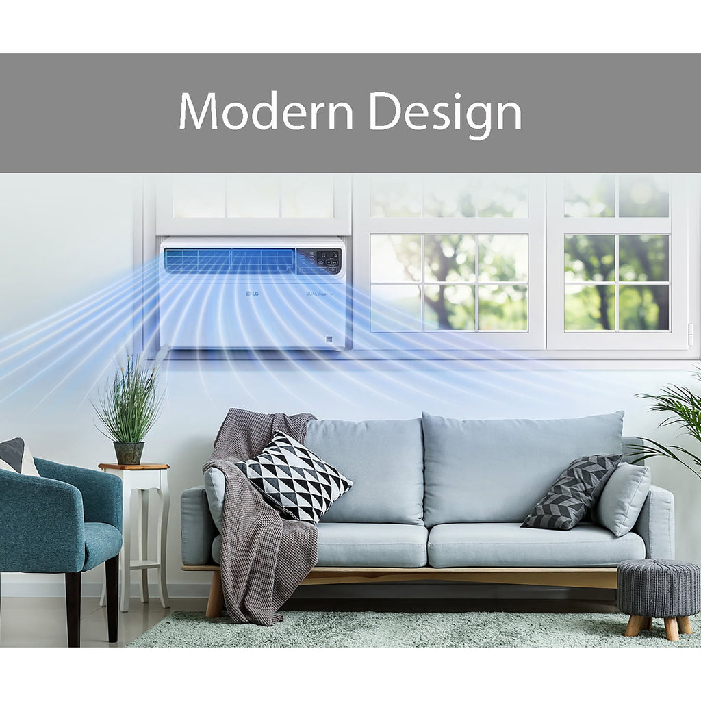 LG Energy Star 9,500 BTU 115V Dual Inverter Window Air Conditioner with Wi-Fi Control