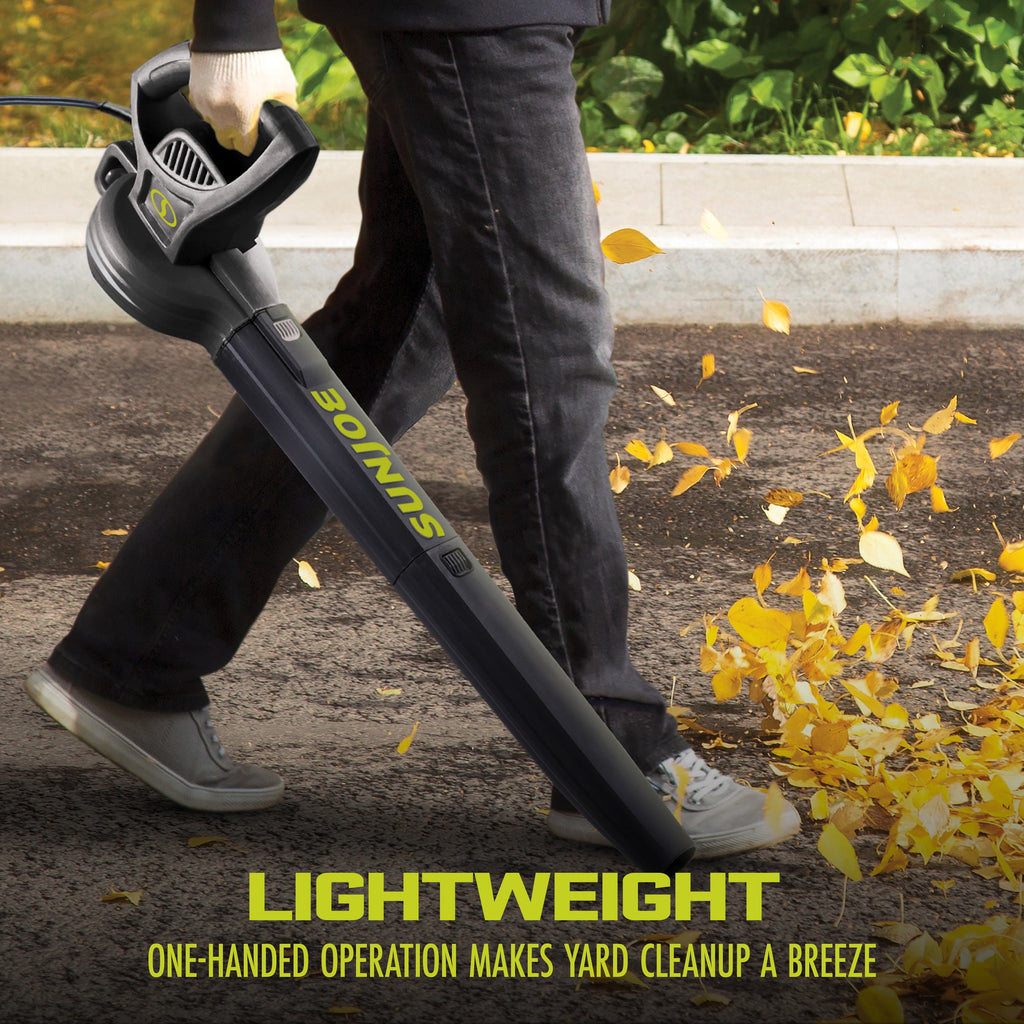 Sun Joe All-Purpose Electric Leaf Blower, 6-Amp, 155-mph, 260-CFM - Green
